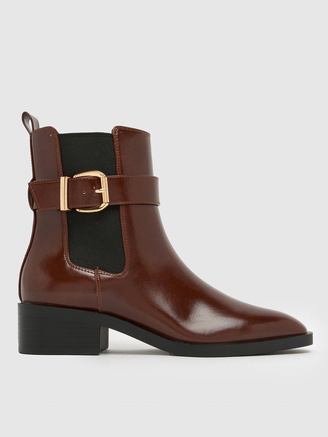 Image 1 of 4 of Schuh Cadie Buckle Boot - Brown