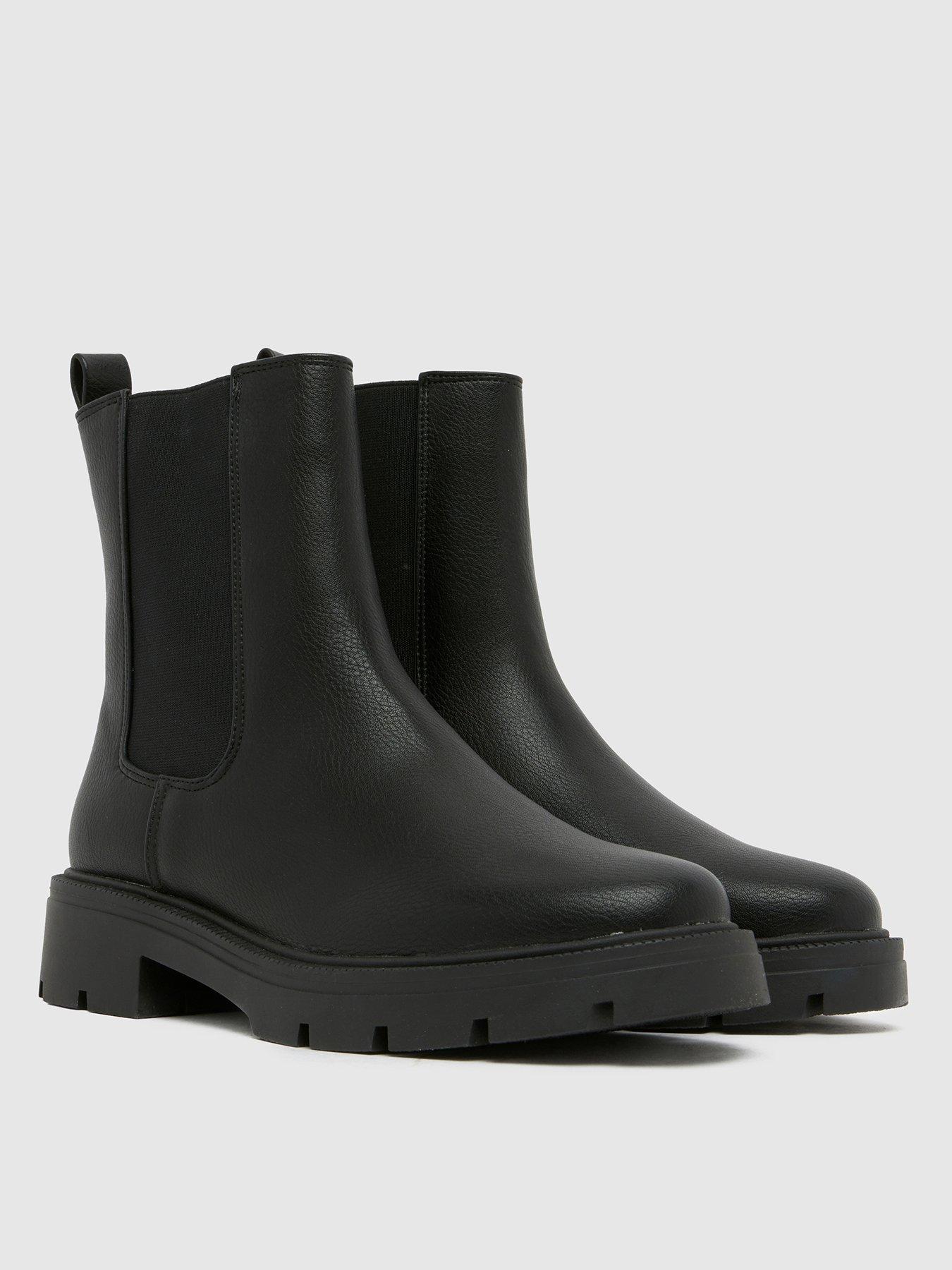 Image 2 of 4 of Schuh Abbie Chunky Chelsea Boot - Black