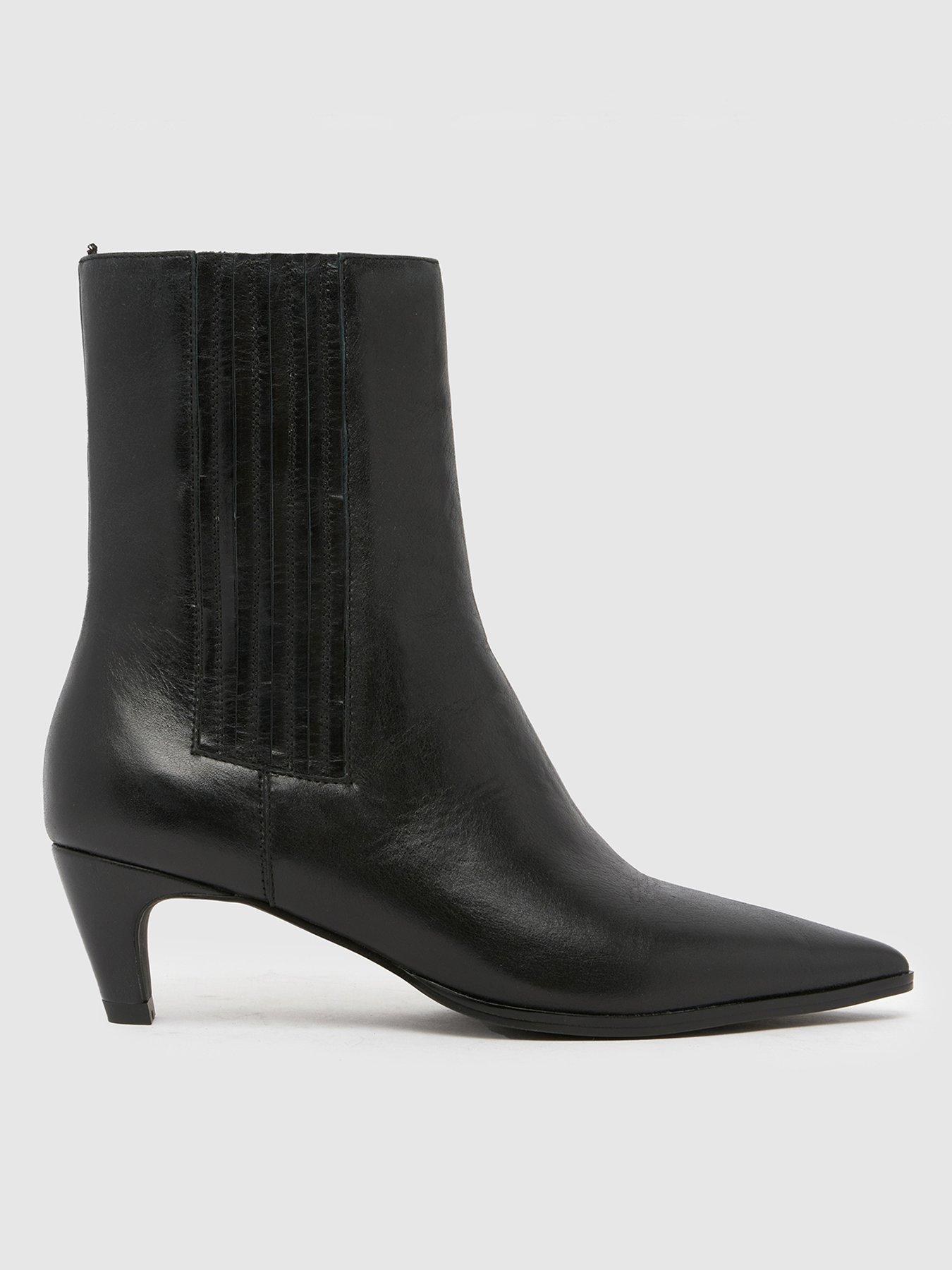 Schuh Betsy Leather Formal Boot - Black