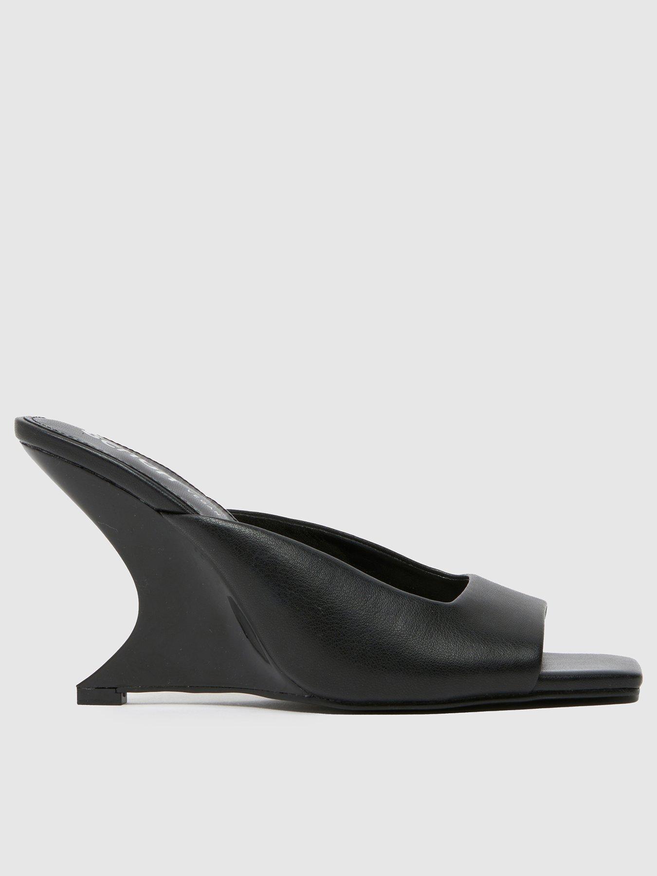 Image 1 of 4 of Schuh Stormi Wedge Mule Sandal - Black