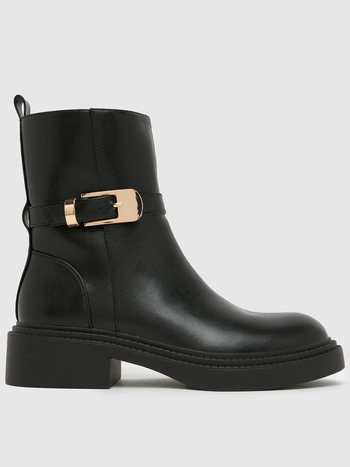 Image 1 of 4 of Schuh Courtney Buckle Boot - Black