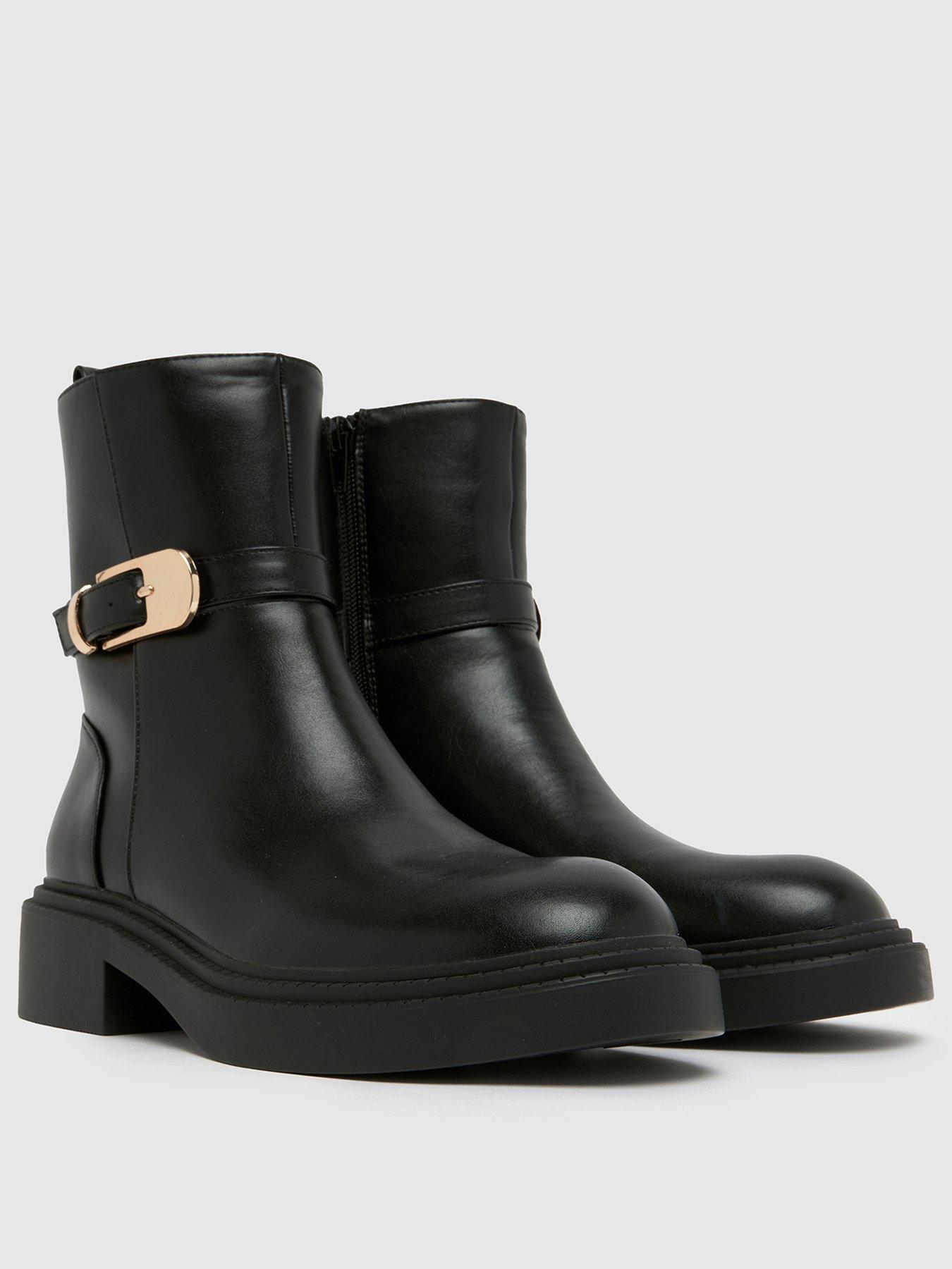 Image 2 of 4 of Schuh Courtney Buckle Boot - Black
