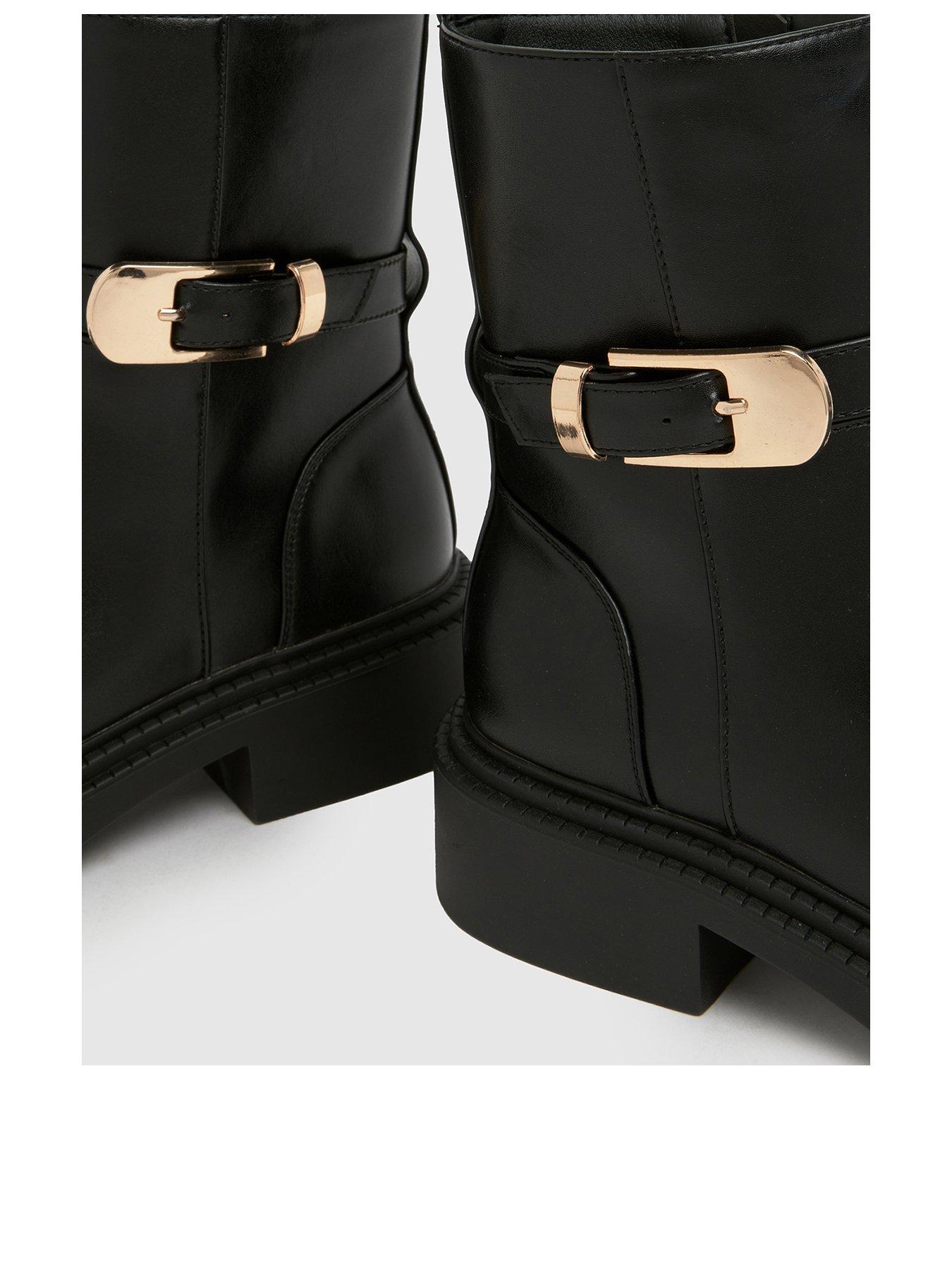 Image 3 of 4 of Schuh Courtney Buckle Boot - Black