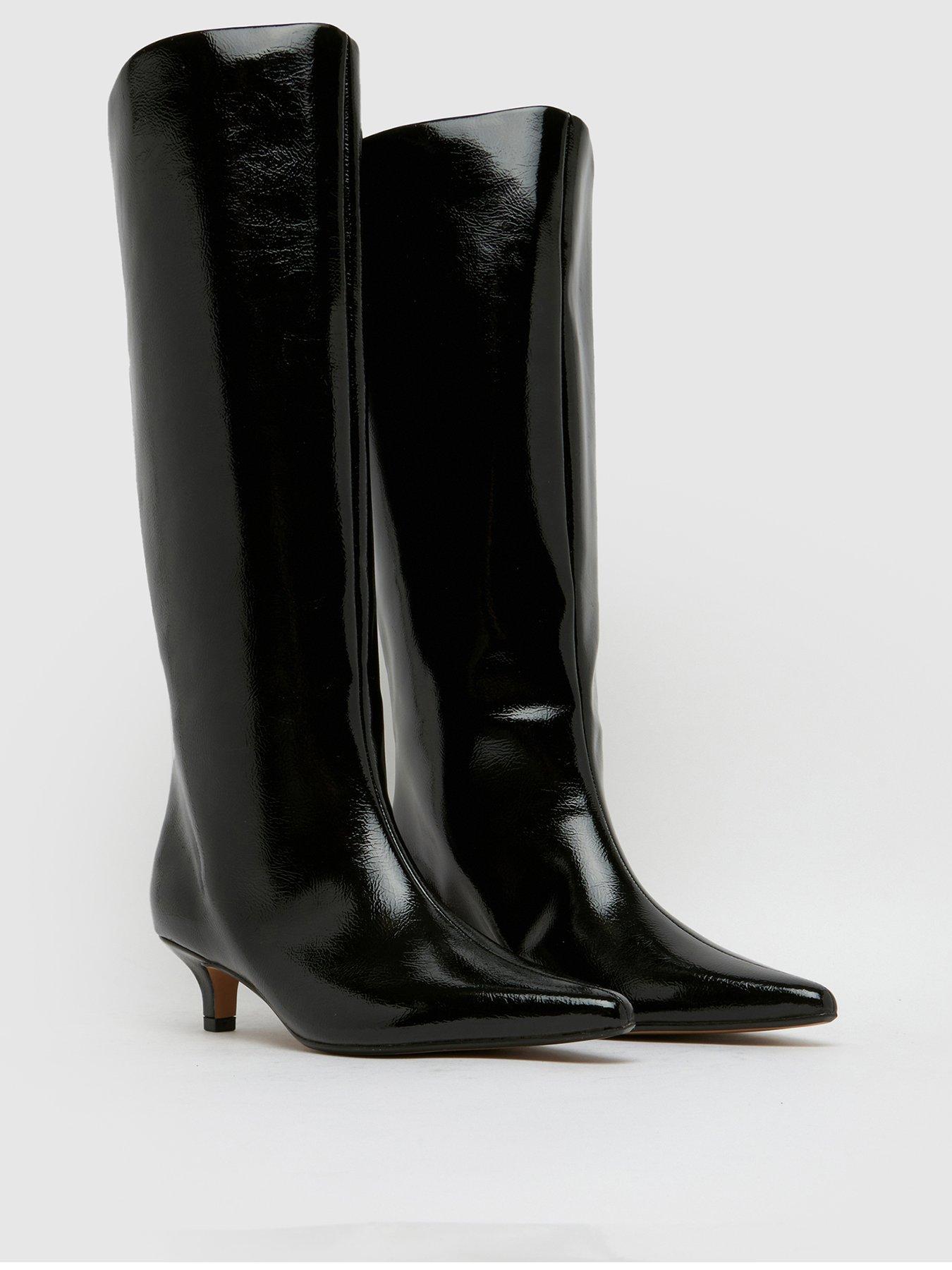 schuh-wide-fit-dorothy-kitten-heel-boot-blackstillFront