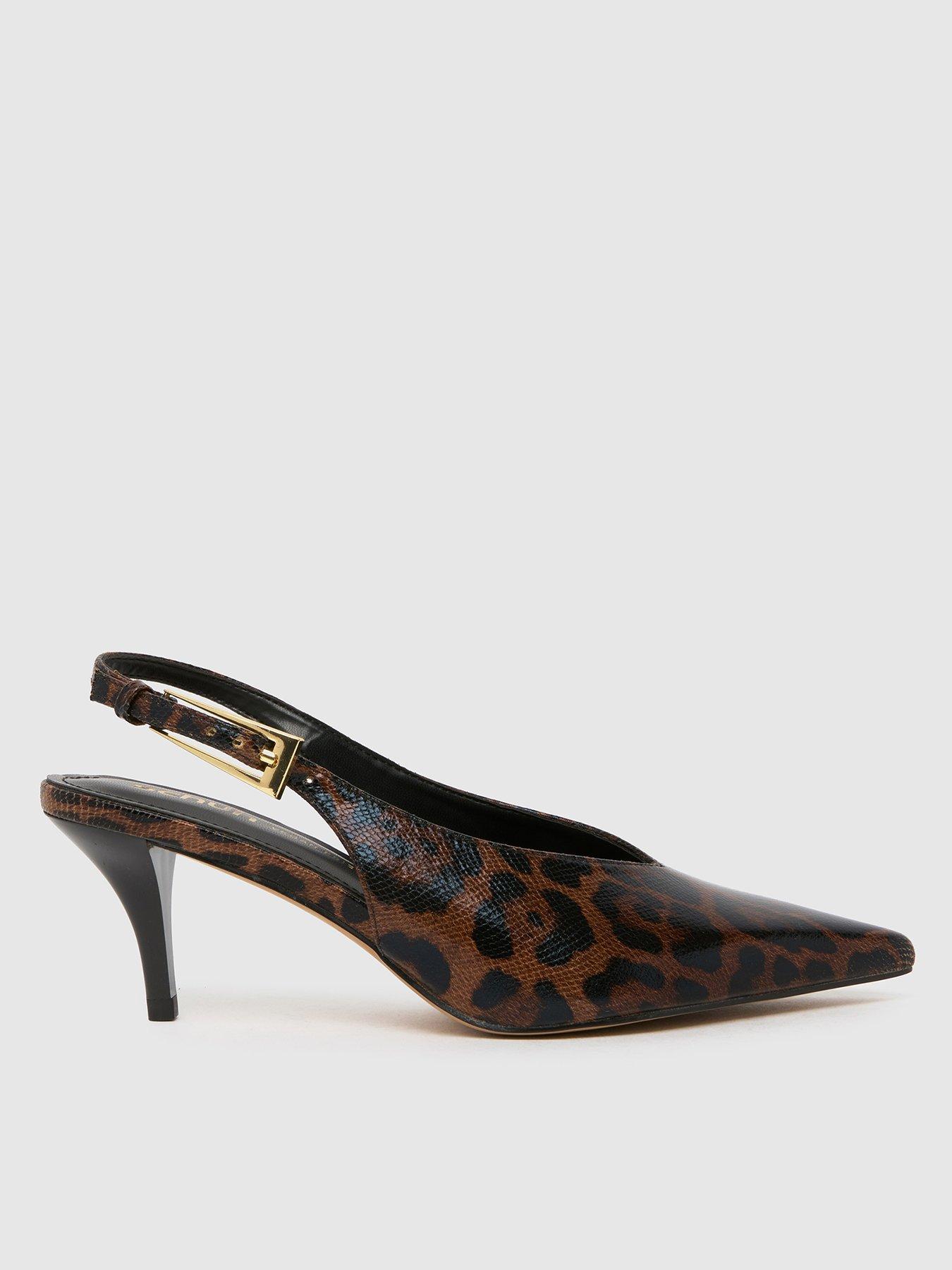 Schuh Sage Leopard Sling Back Court - Print