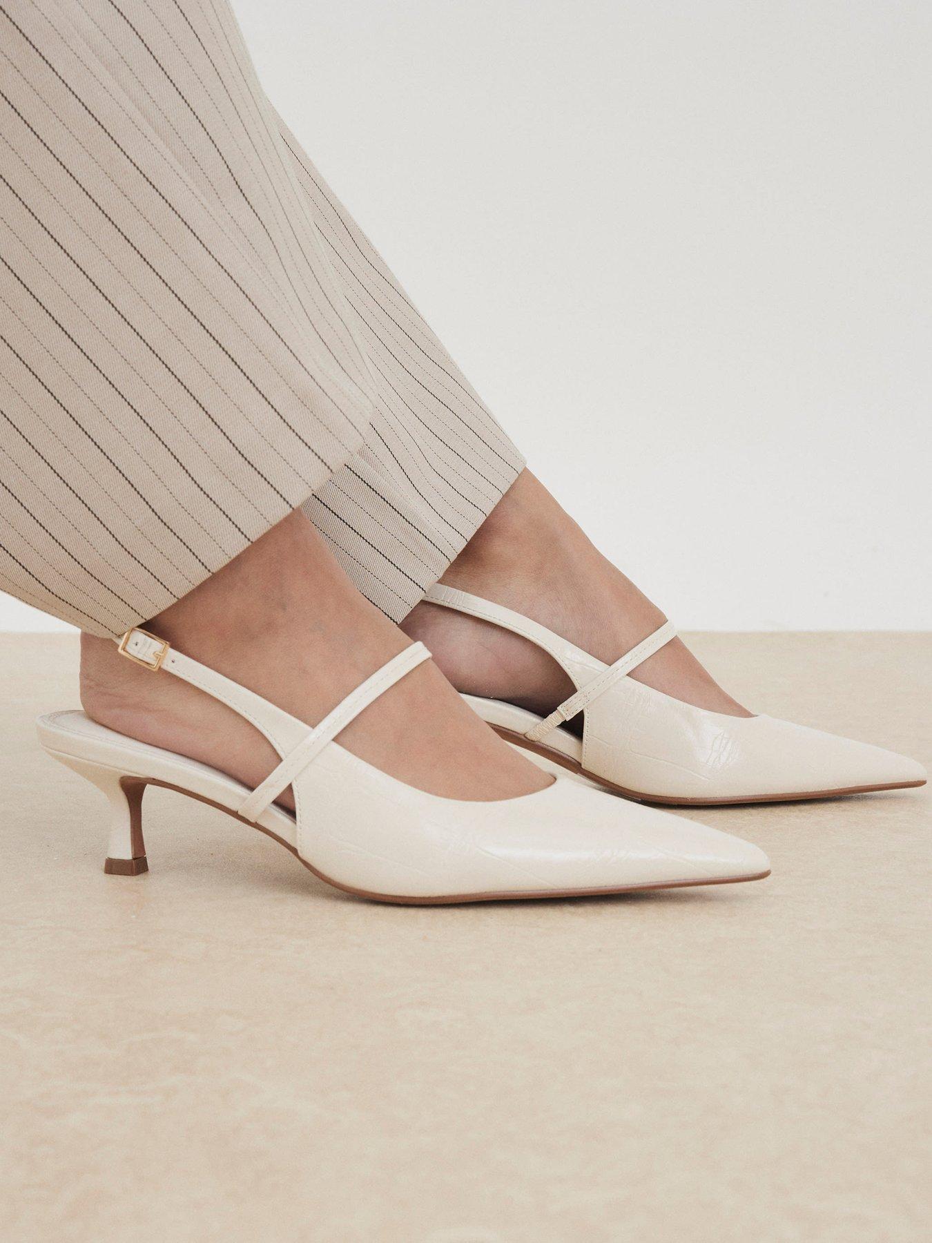 River Island Wide Instep Strap Low - Cream