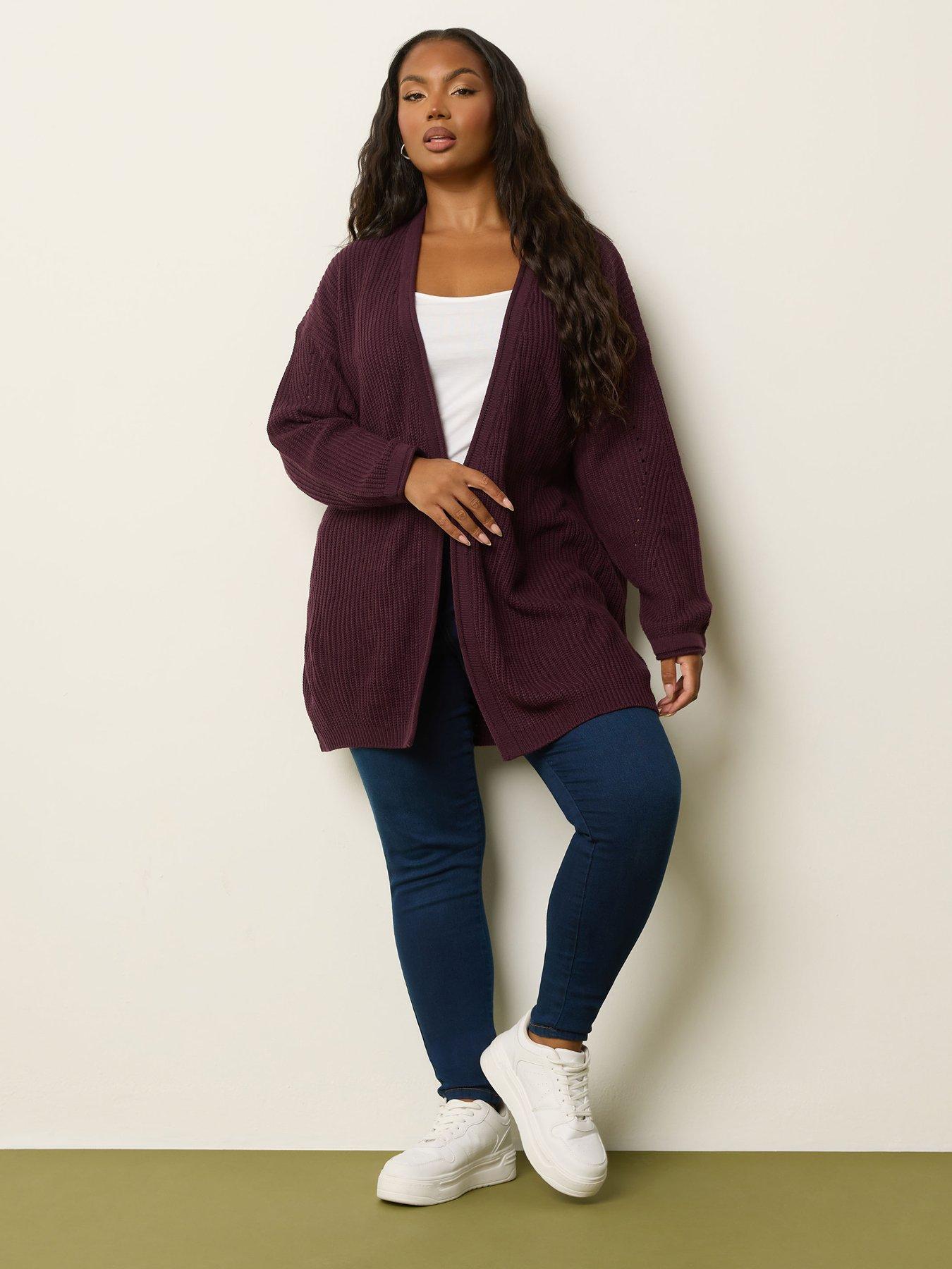 yours-curve-knitted-cardigan-purpleback