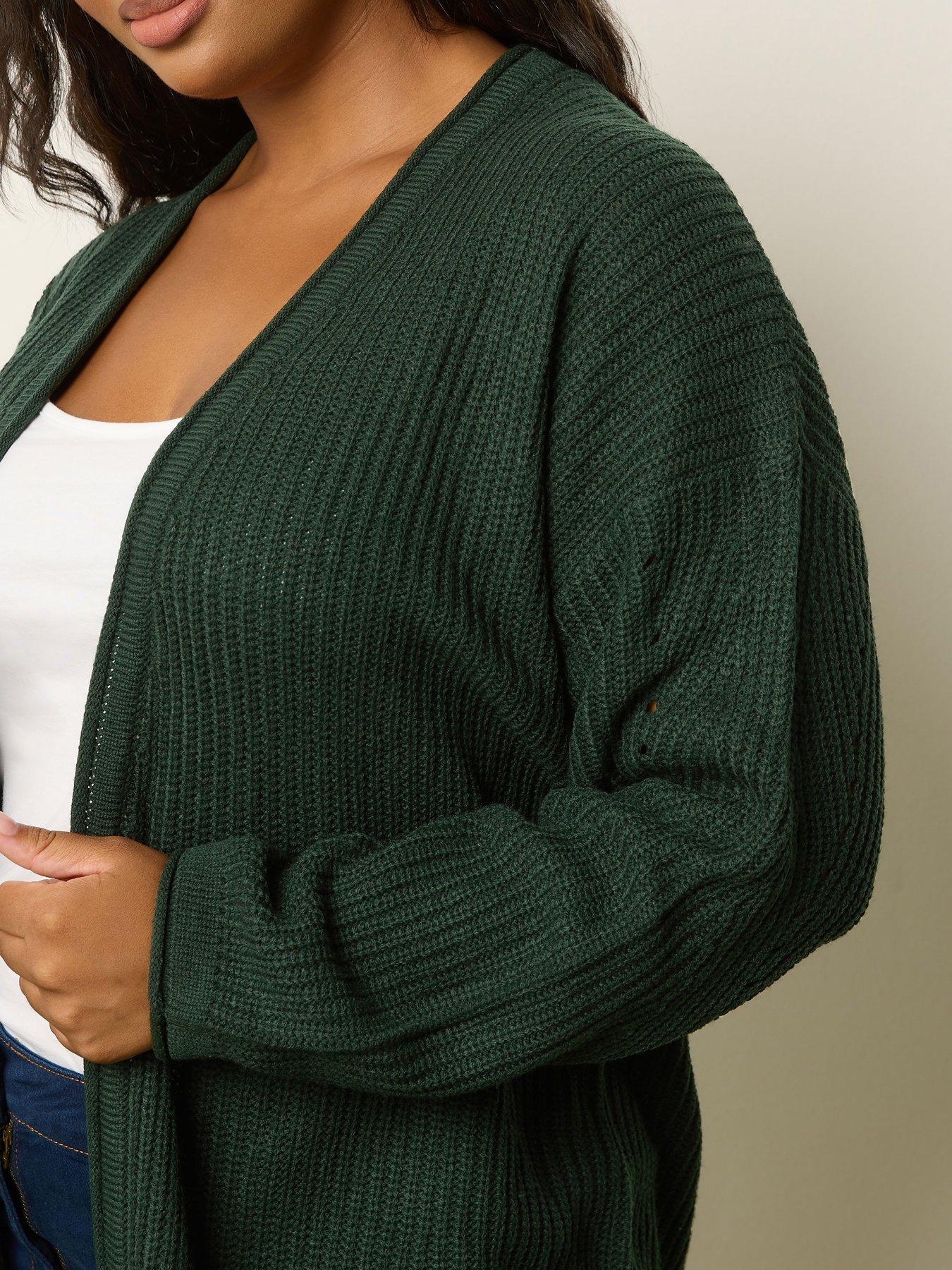 yours-curve-cardigan-greenoutfit