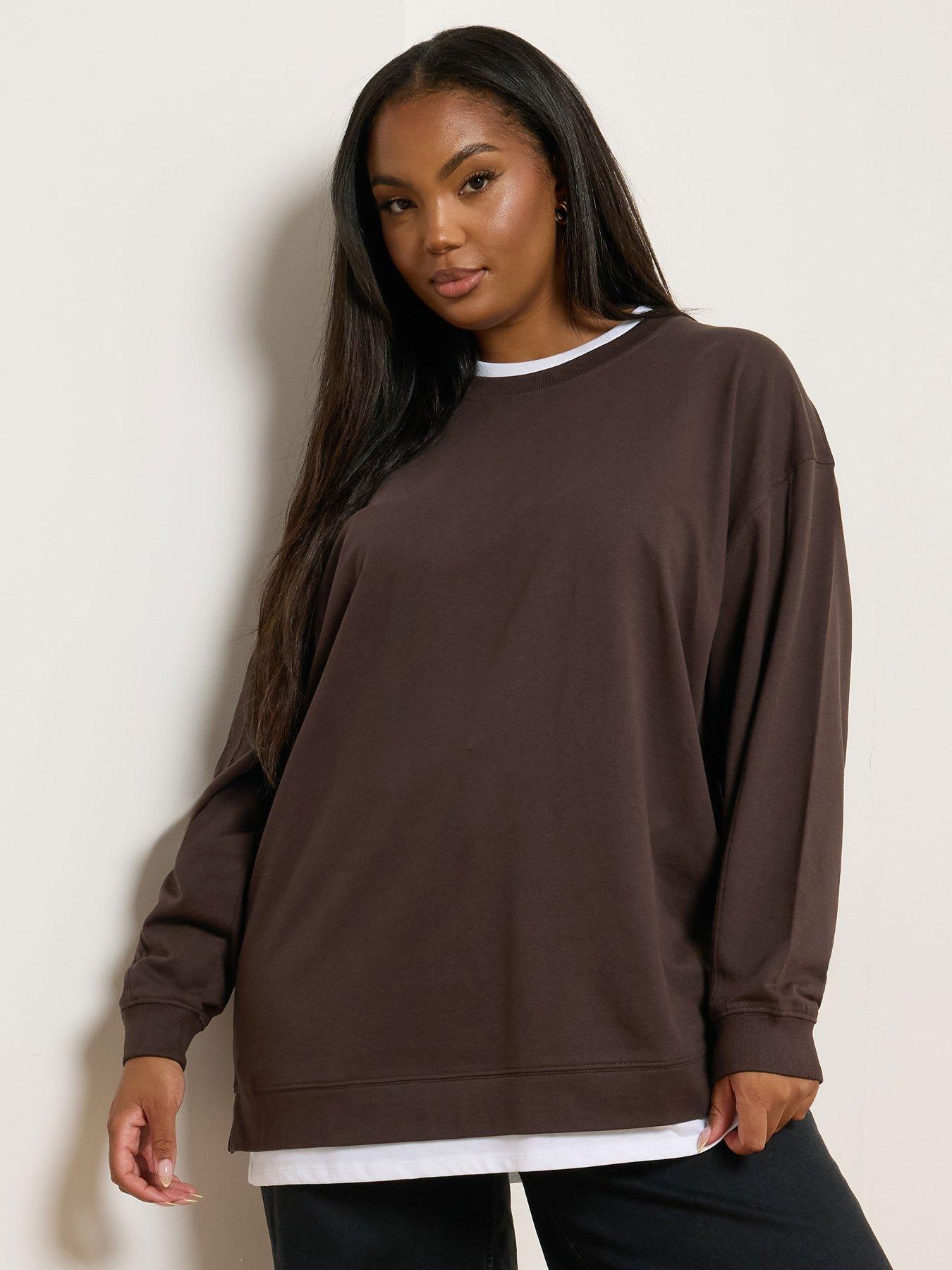 Image 4 of 5 of Yours Curve 2 In 1 Jumper - Brown