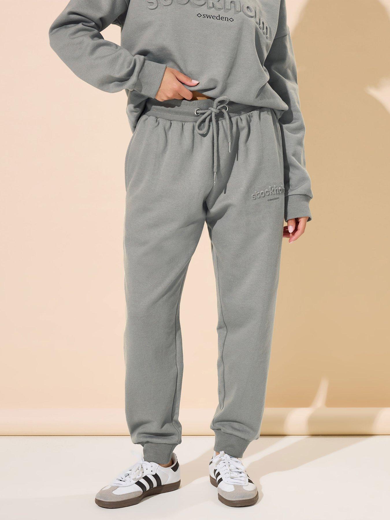 PixieGirl Petite Stockholm Embossed Jogger - Grey