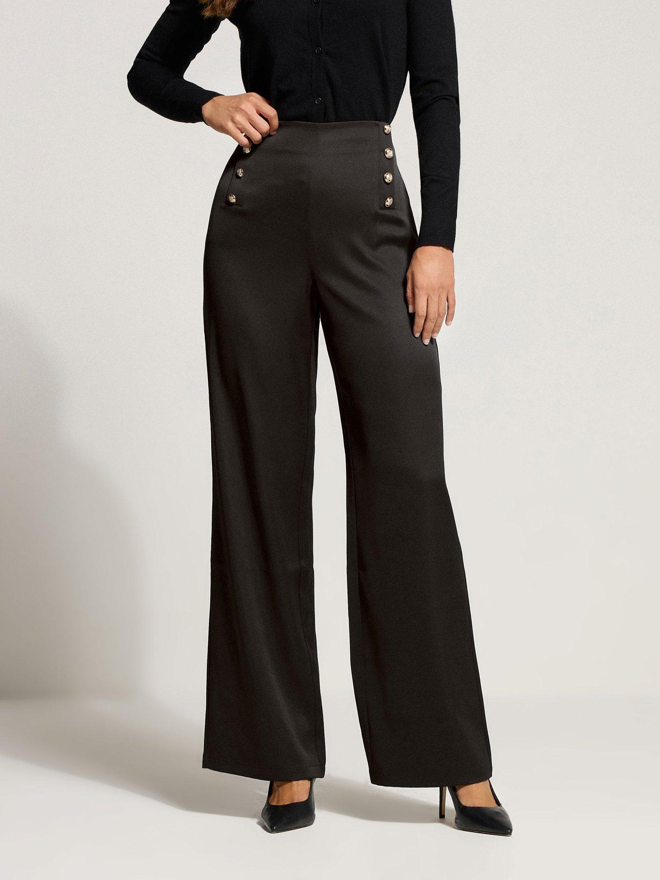 long-tall-sally-military-button-trouser-34-black