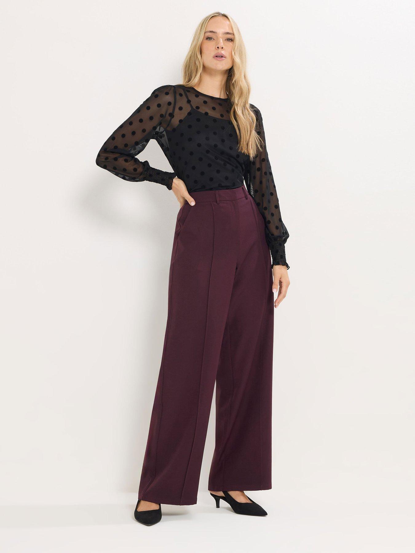 Long Tall Sally Wide Leg Trouser 36" - Purple