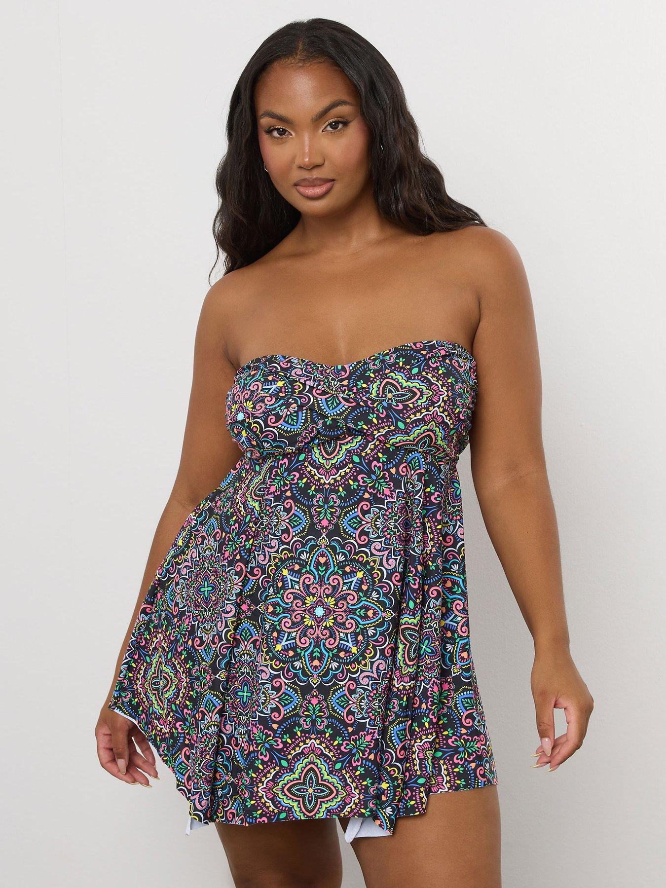 yours-curve-aztec-twist-hanky-hem-tankini-blackoutfit