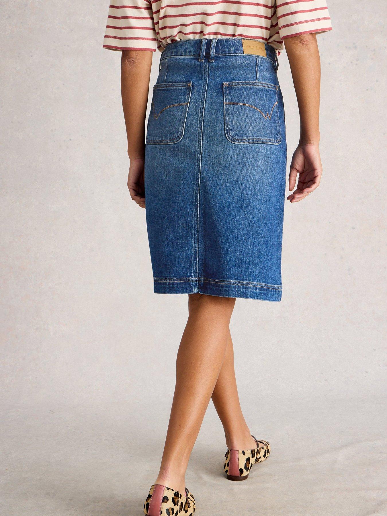 Image 2 of 6 of White Stuff Tia Denim Skirt - Blue