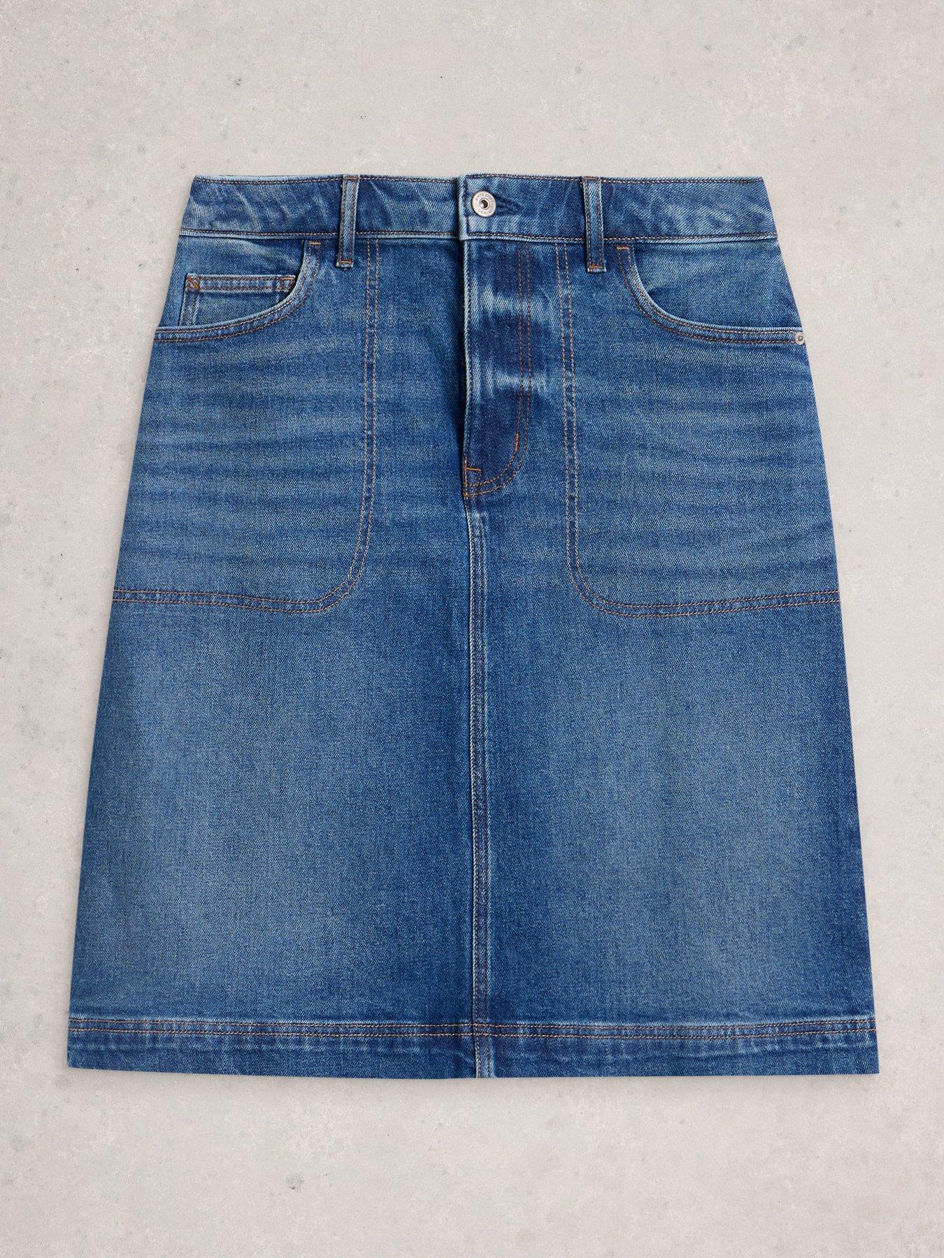 Image 5 of 6 of White Stuff Tia Denim Skirt - Blue