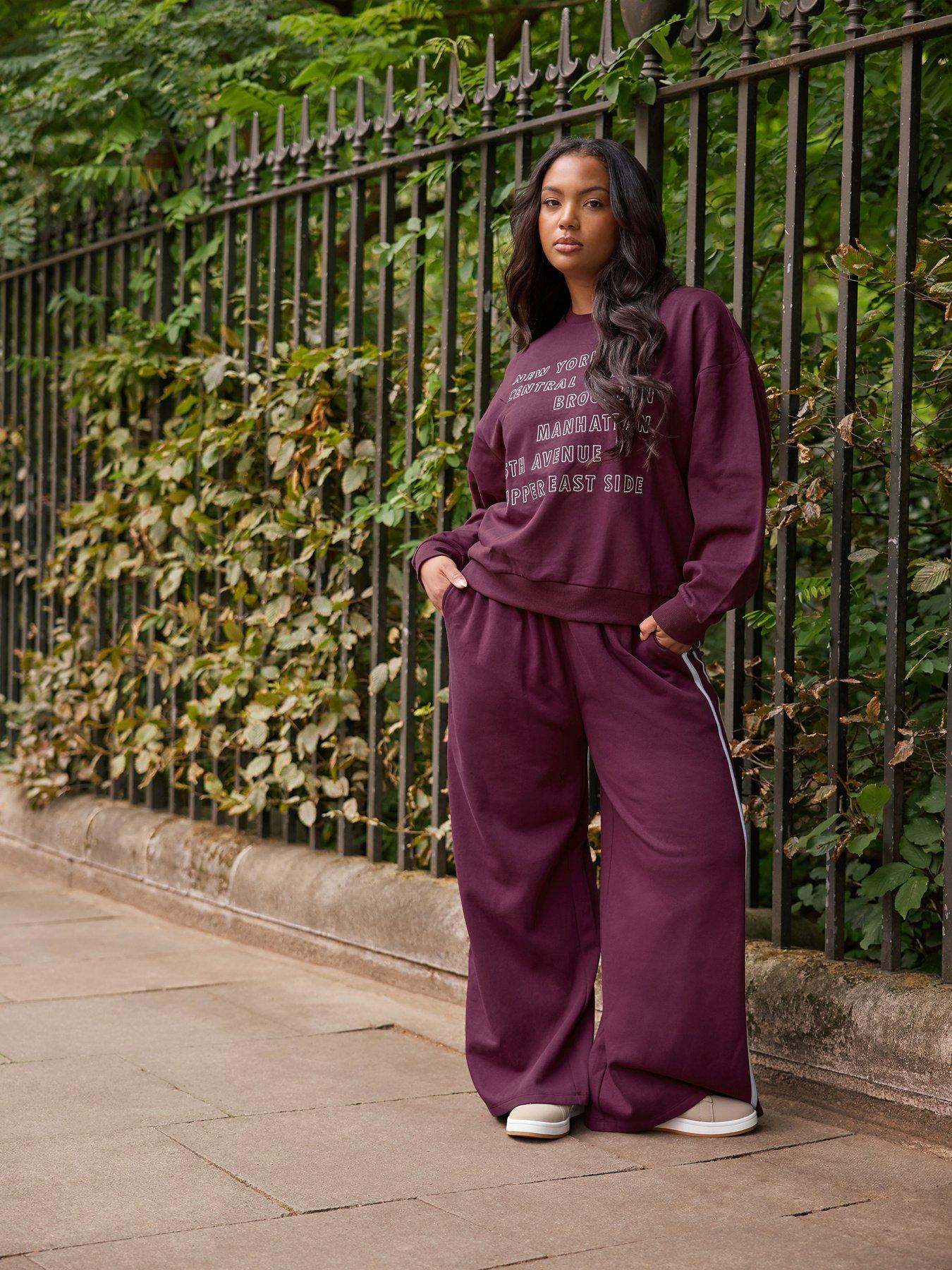 yours-curve-crew-neck-sweatshirt-redfront