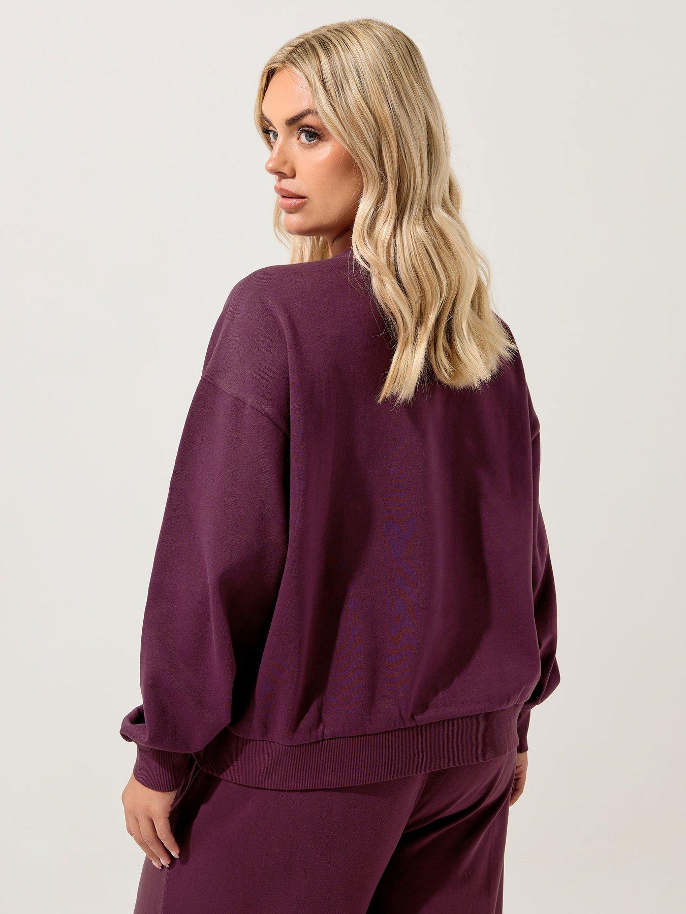 yours-curve-crew-neck-sweatshirt-redstillFront