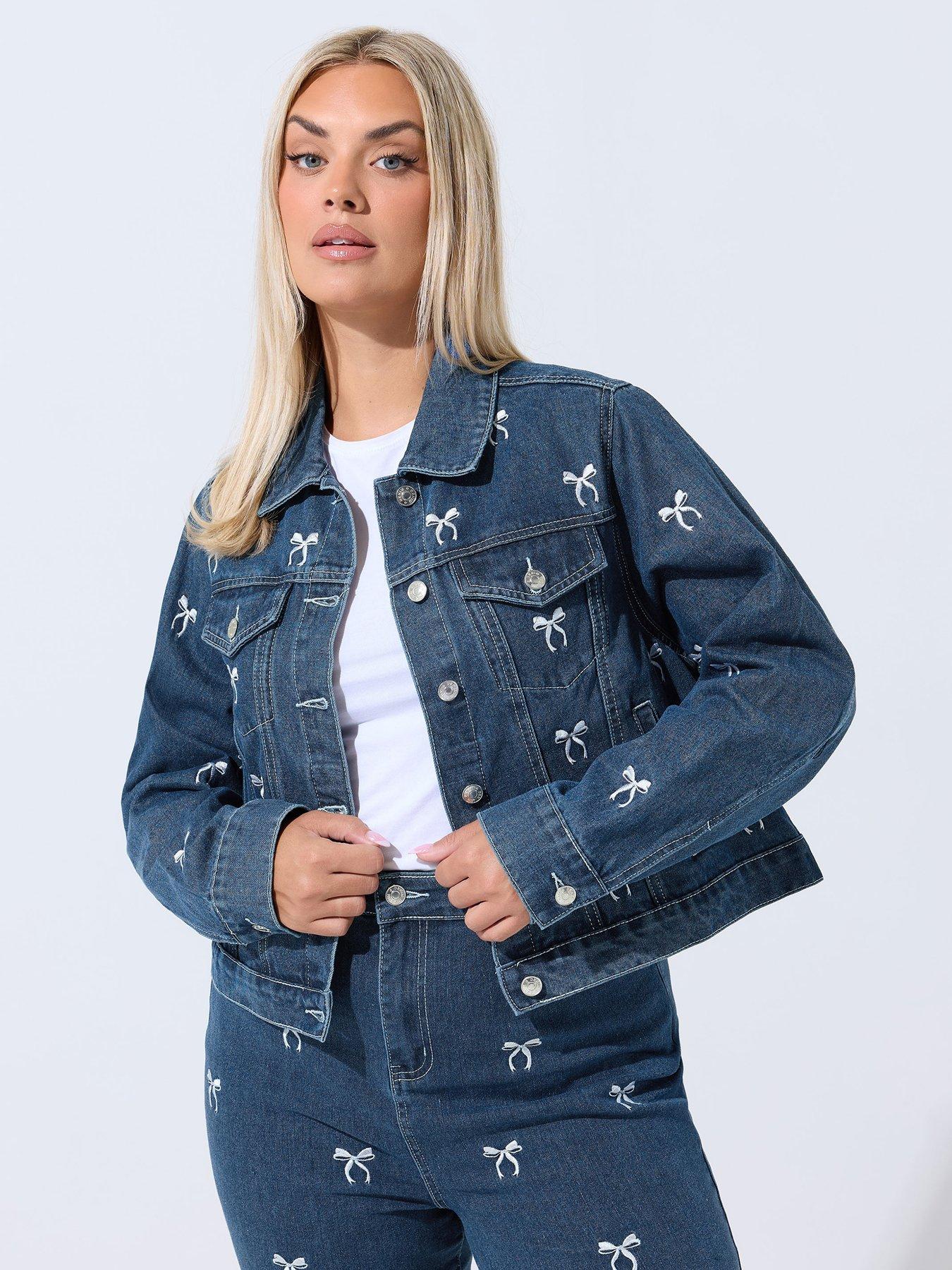 yours-curve-bow-jacket-blue