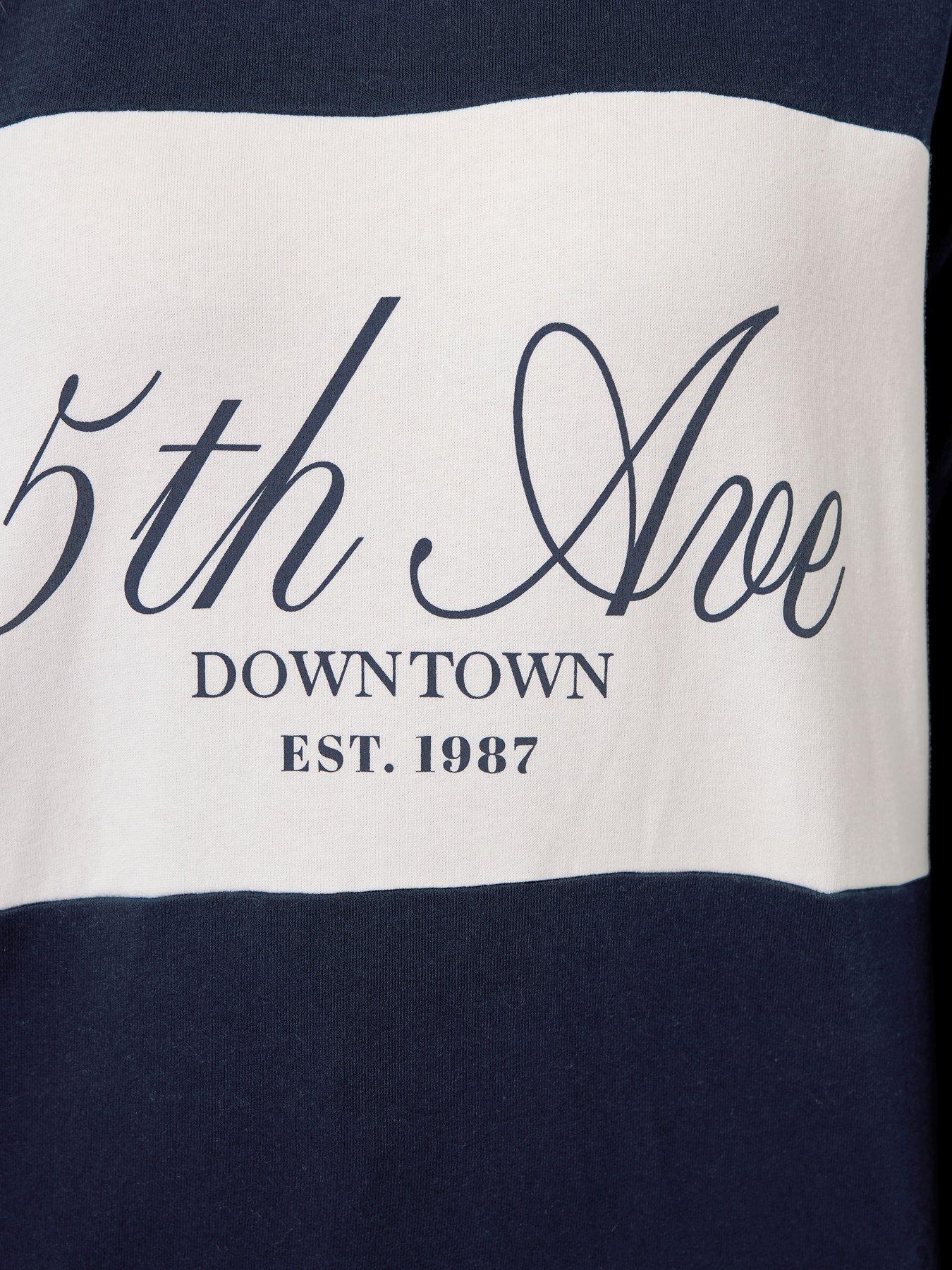 yours-curve-5th-avenue-rugby-top-blueoutfit