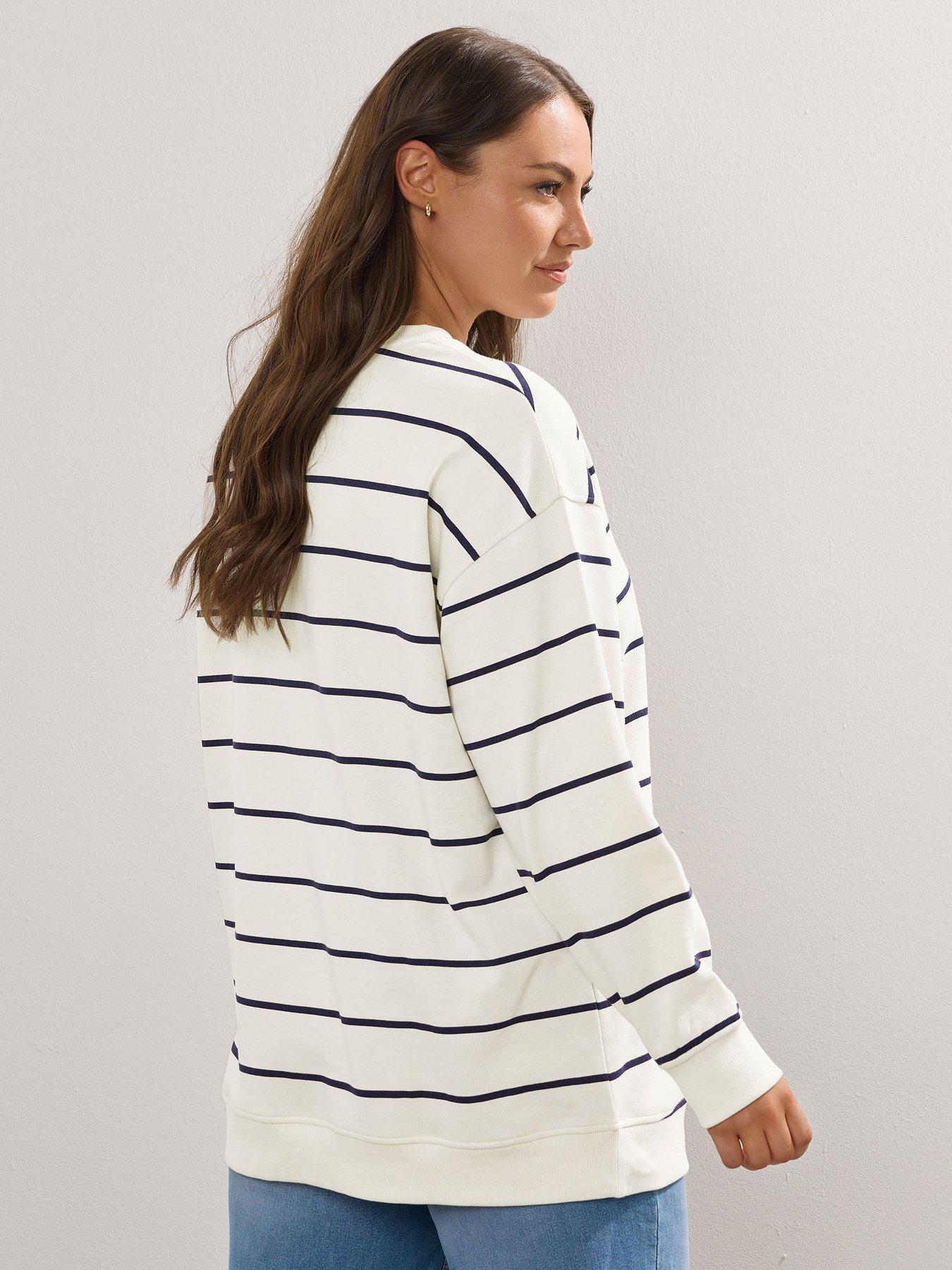 yours-curve-london-stripe-crew-neck-sweatshirt-ivorystillFront