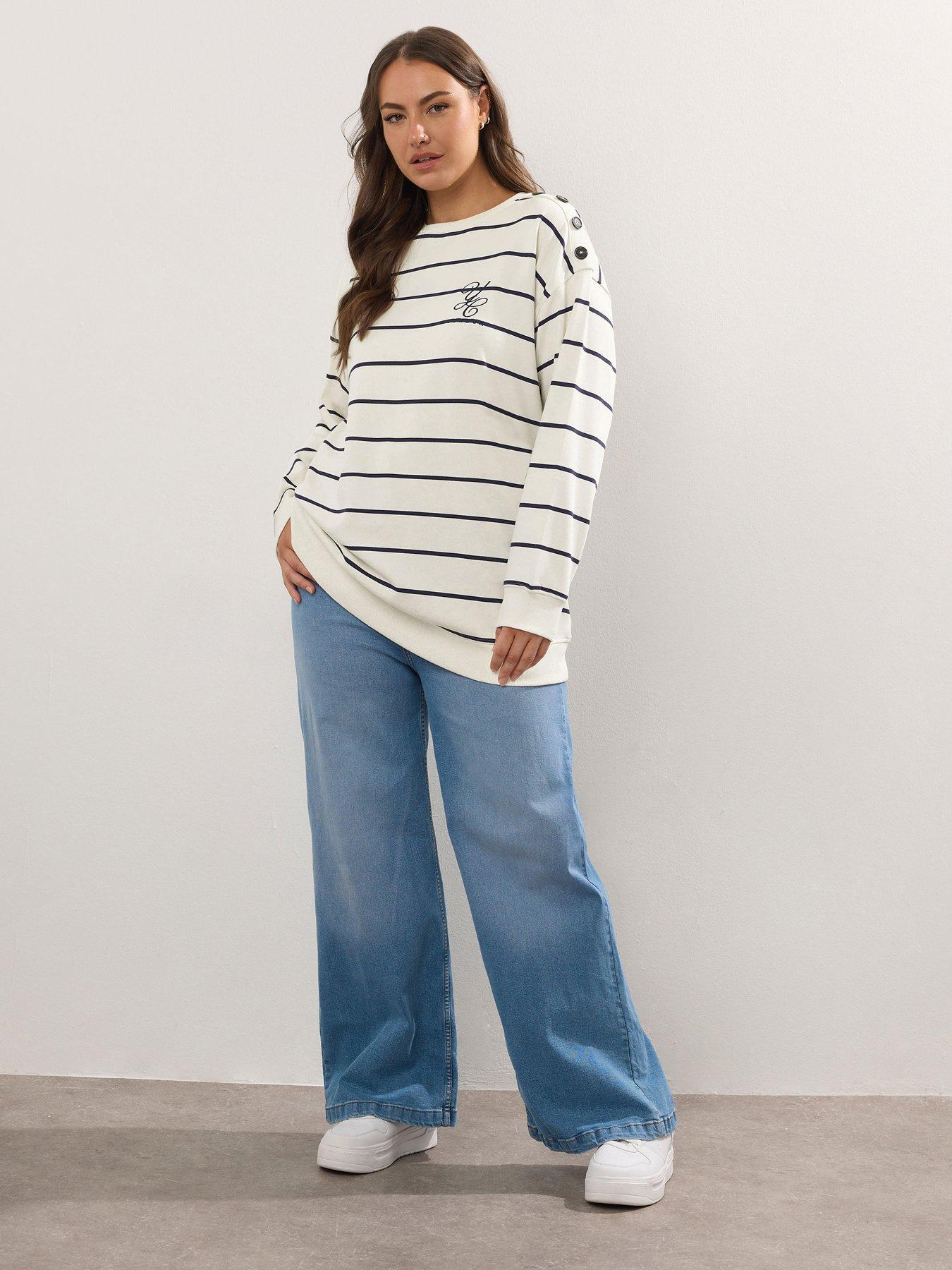 yours-curve-london-stripe-crew-neck-sweatshirt-ivoryback