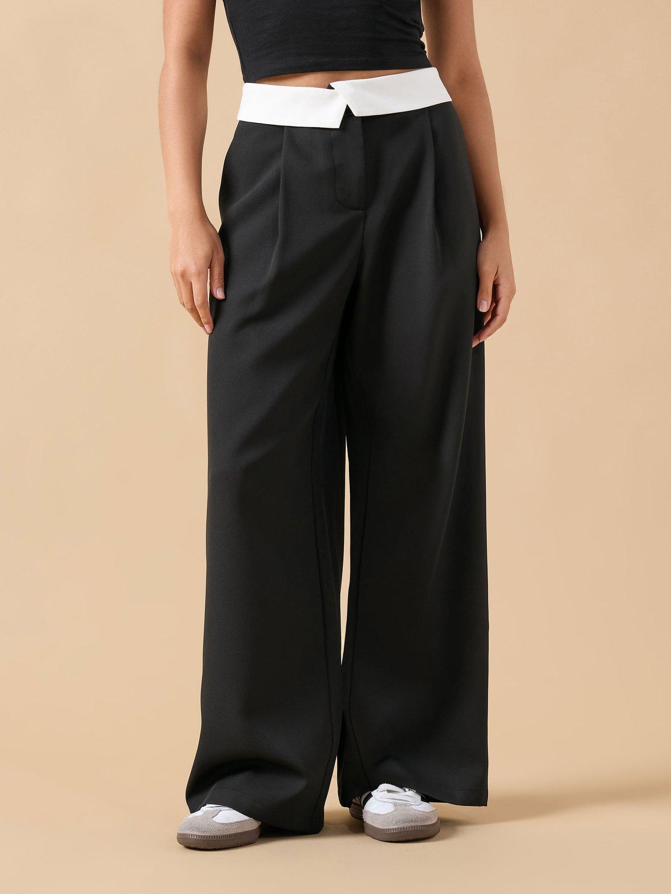 pixiegirl-petite-turn-over-waistband-wide-leg-trouser-black