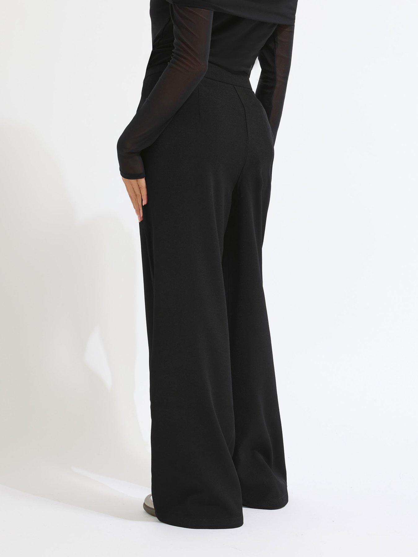 Image 2 of 4 of PixieGirl Petite Pocket Front Wide Leg Trouser - Black