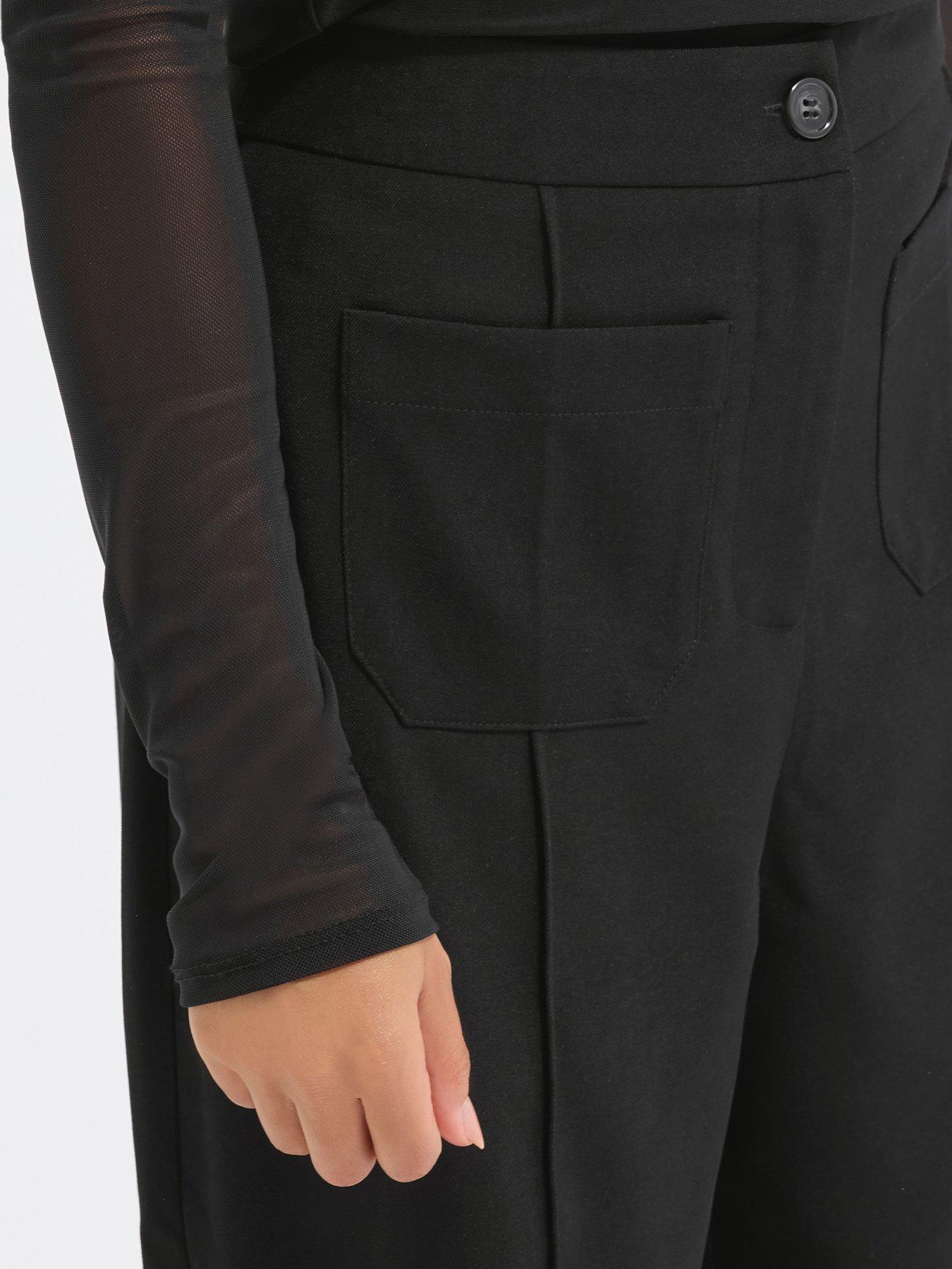 Image 4 of 4 of PixieGirl Petite Pocket Front Wide Leg Trouser - Black