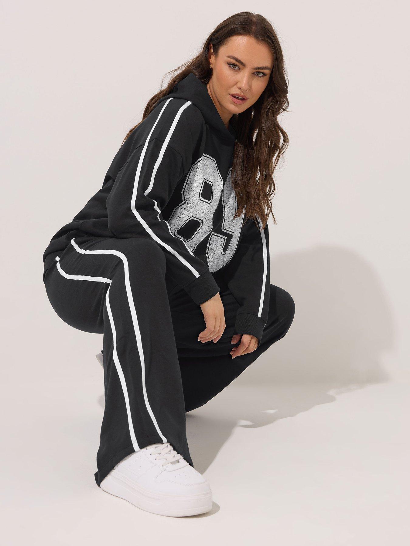yours-curve-side-stripe-wide-leg-jogger-blackback