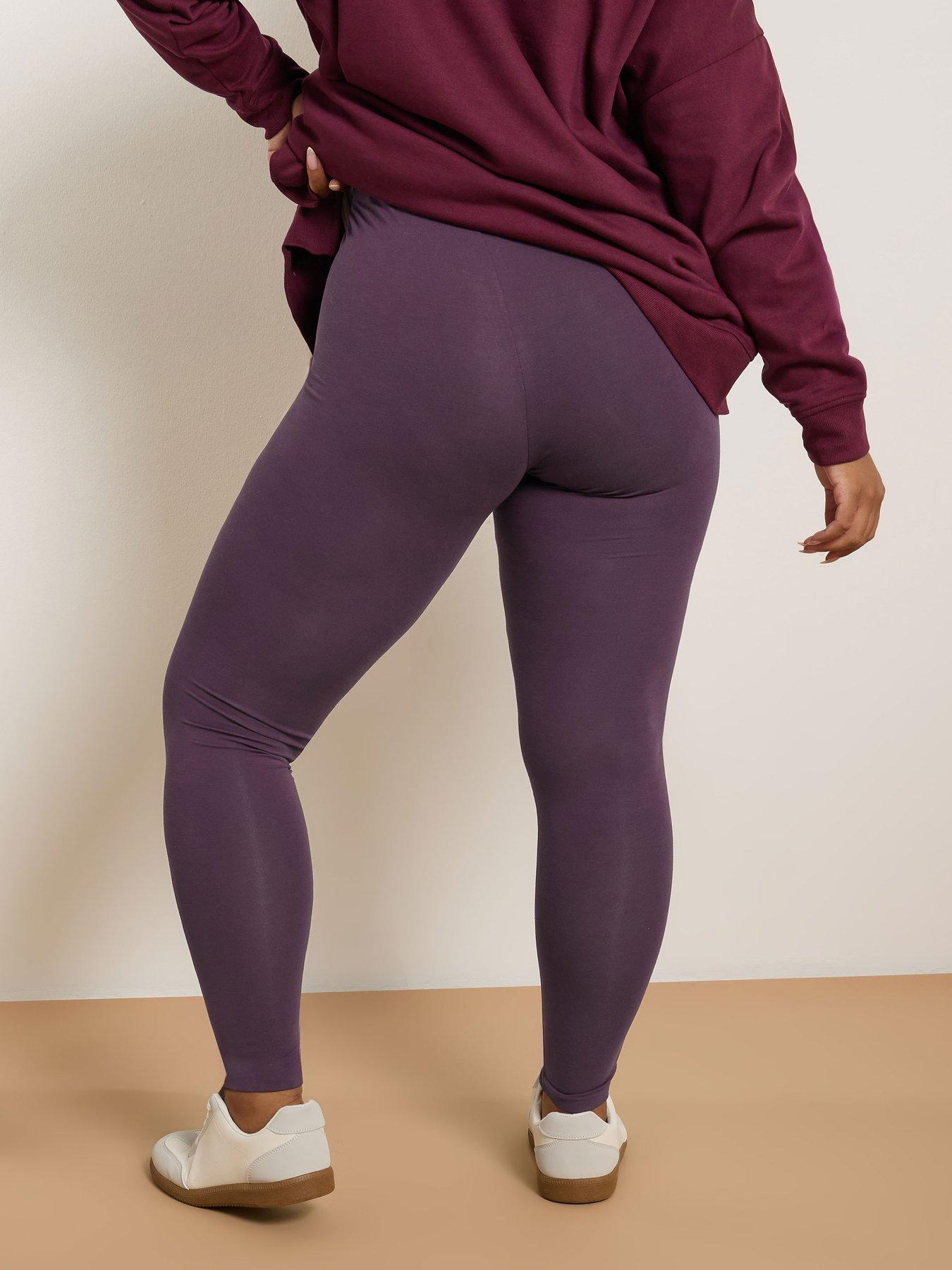yours-curve-basic-leggings-purplestillFront