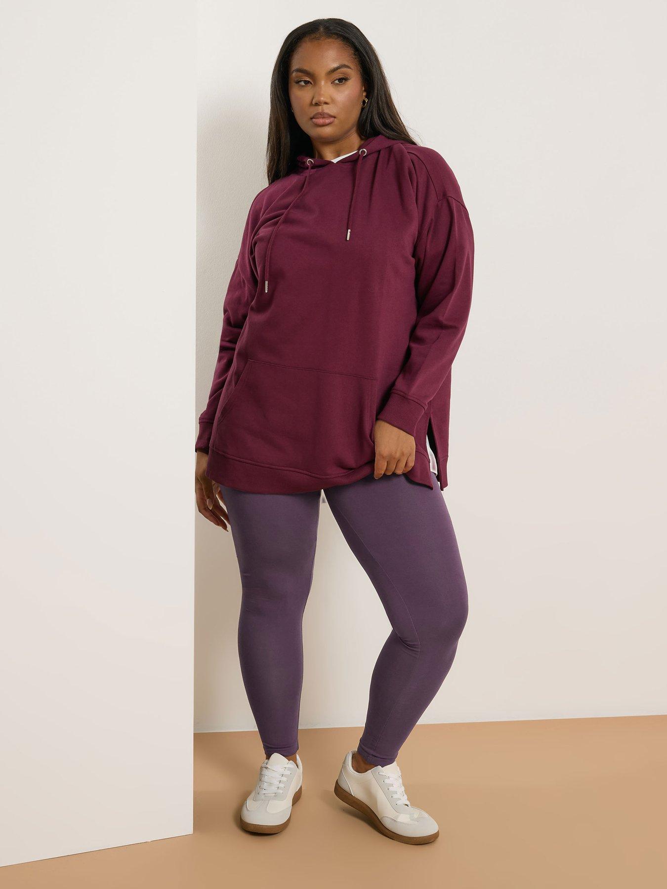 yours-curve-basic-leggings-purpleback