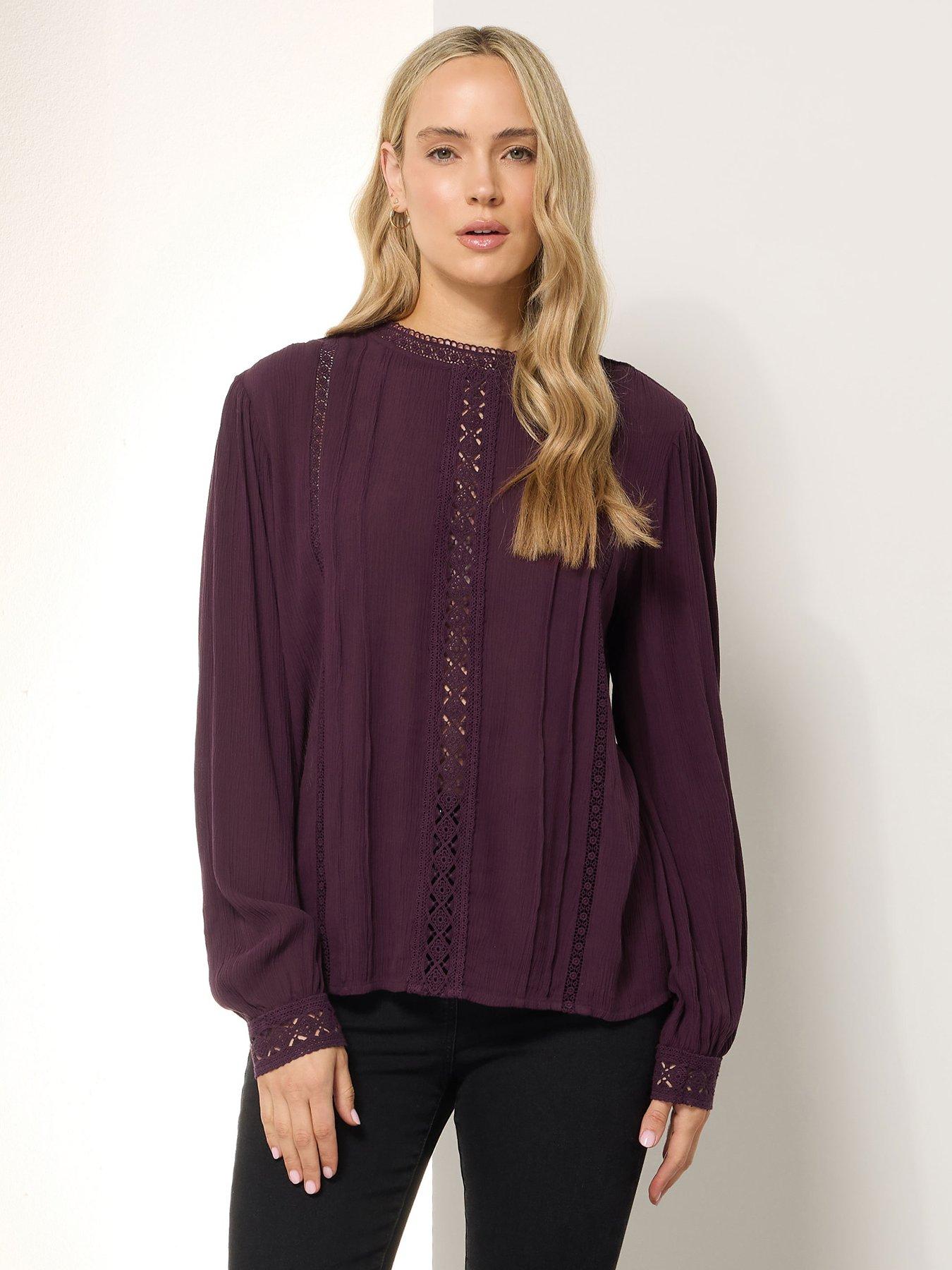 long-tall-sally-crinkle-lace-detail-blouse-purple