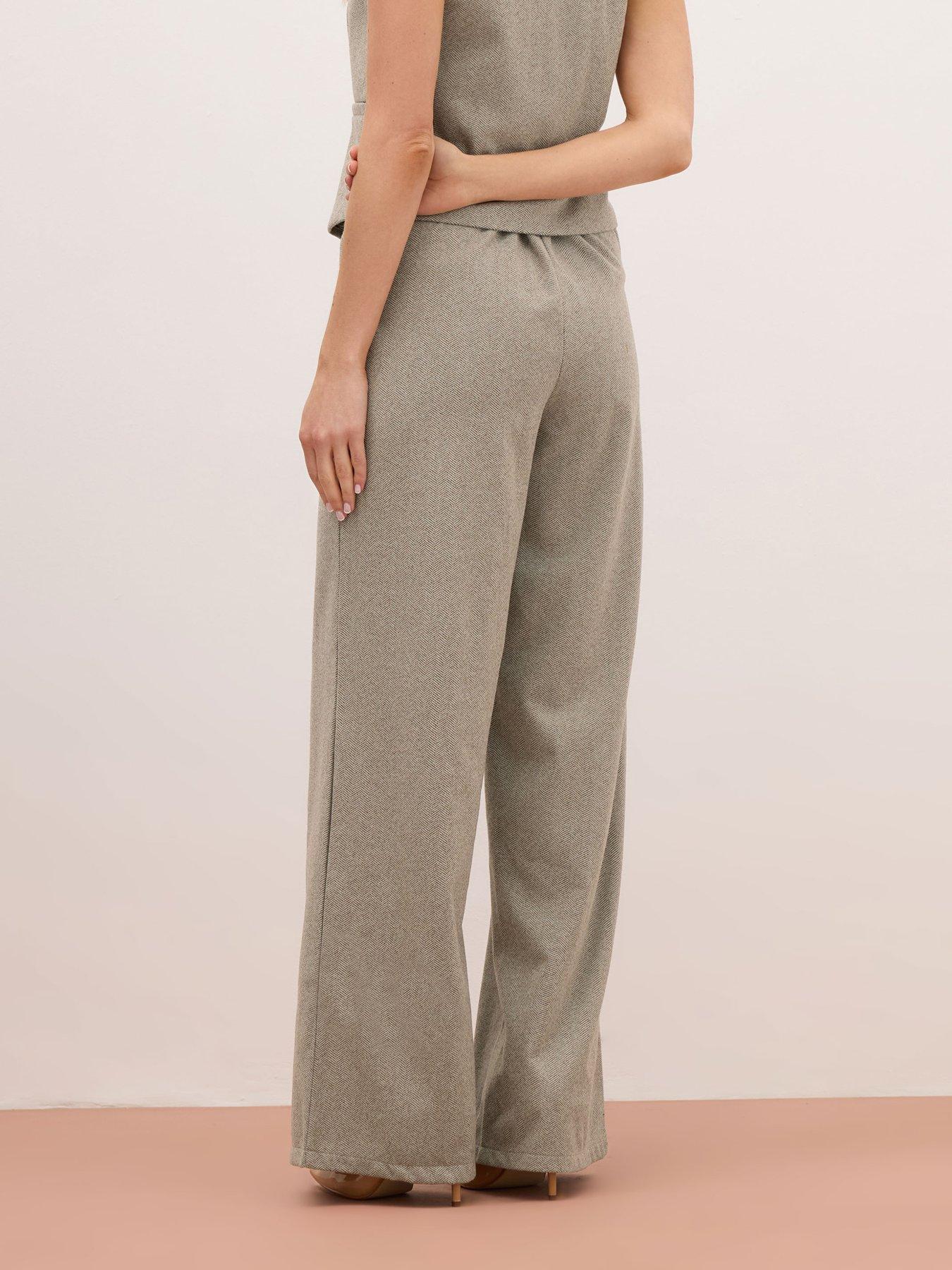 long-tall-sally-herringbone-trouser-36-brownstillFront