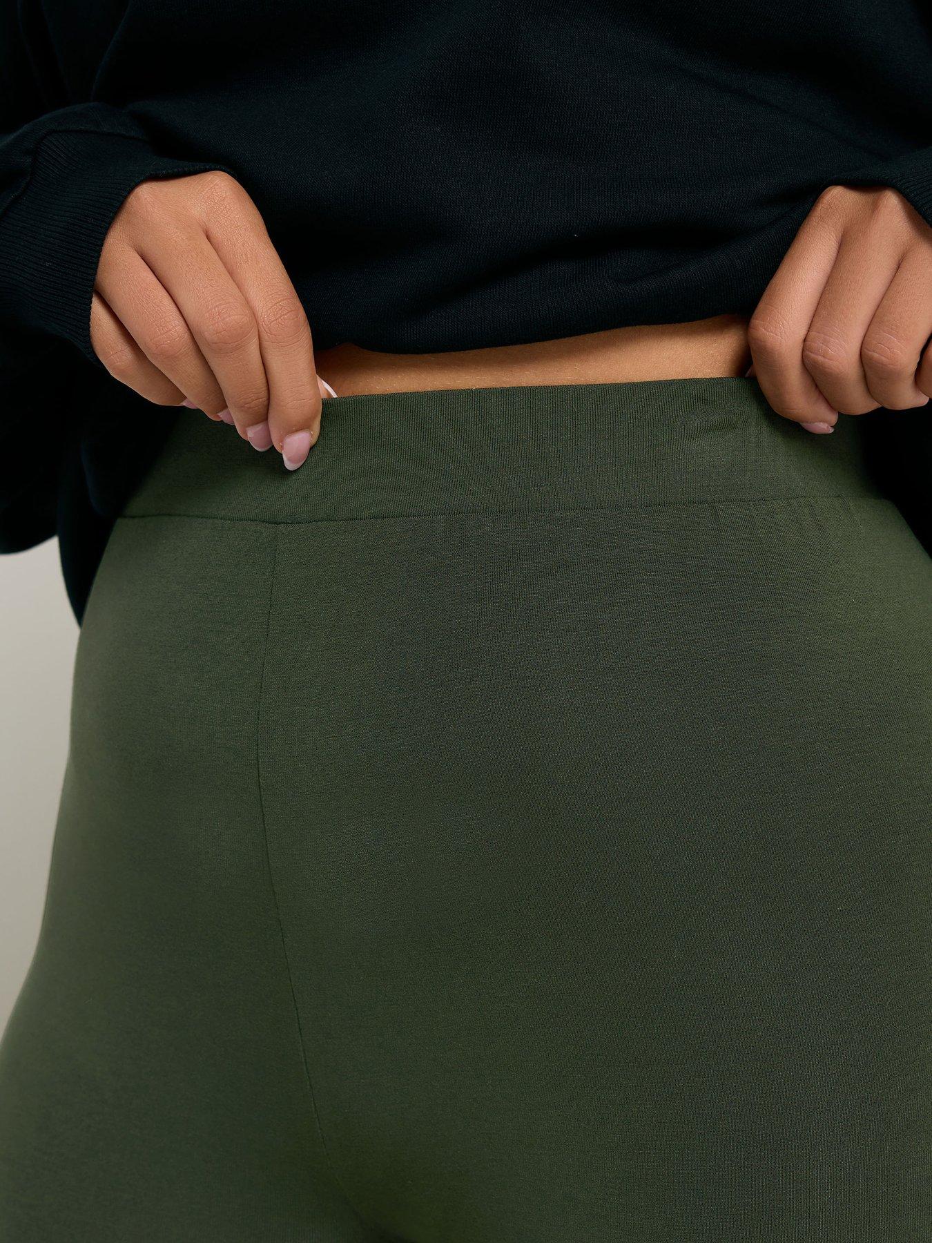 yours-curve-basic-leggings-greenoutfit