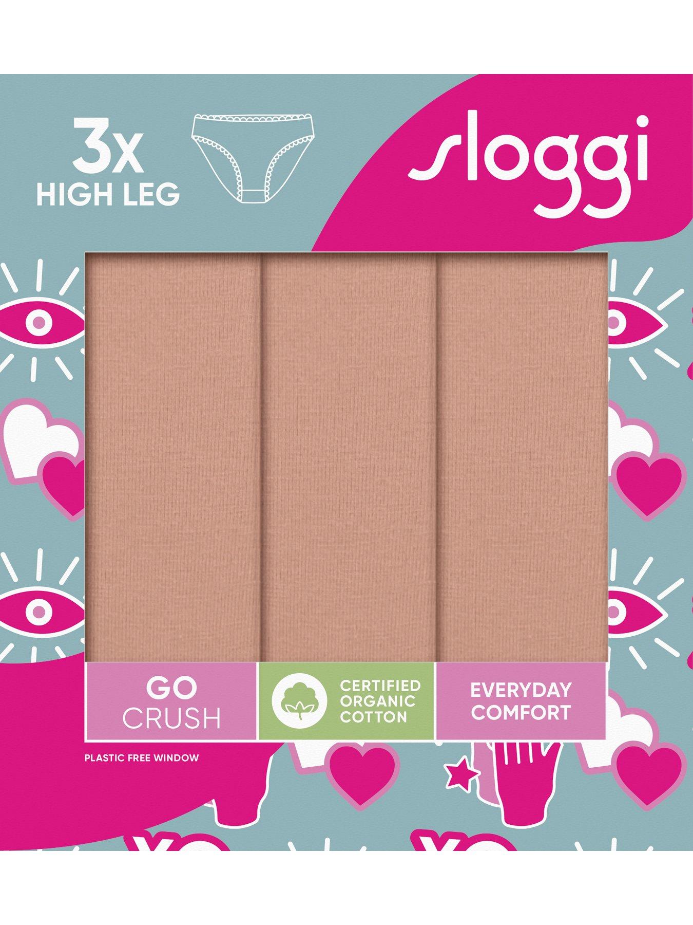 Image 6 of 6 of Sloggi Go Crush High Leg C3Pk - Brown