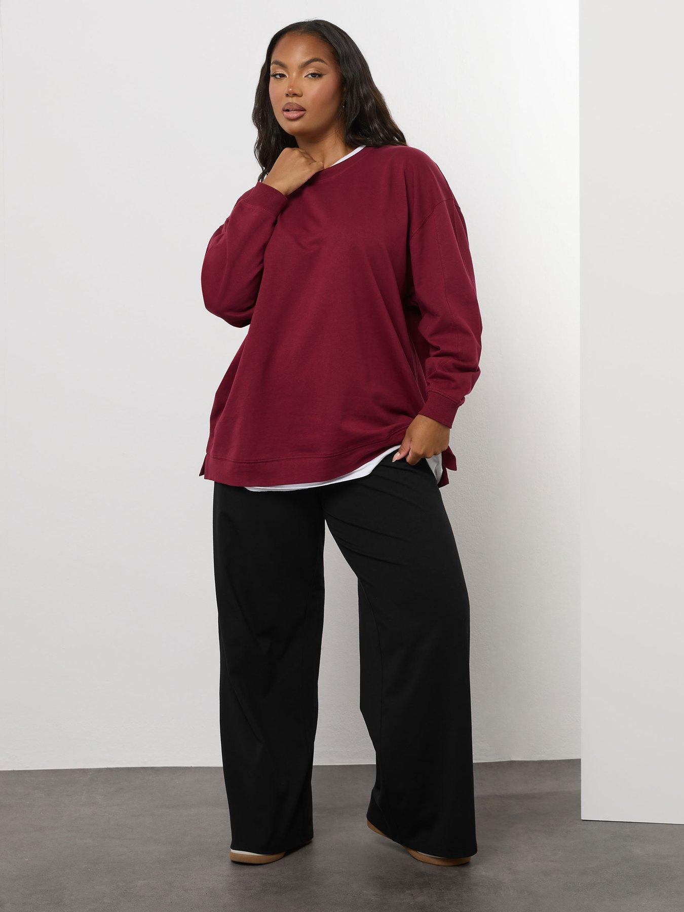 Image 3 of 4 of Yours Curve Wide Leg Legging - Black