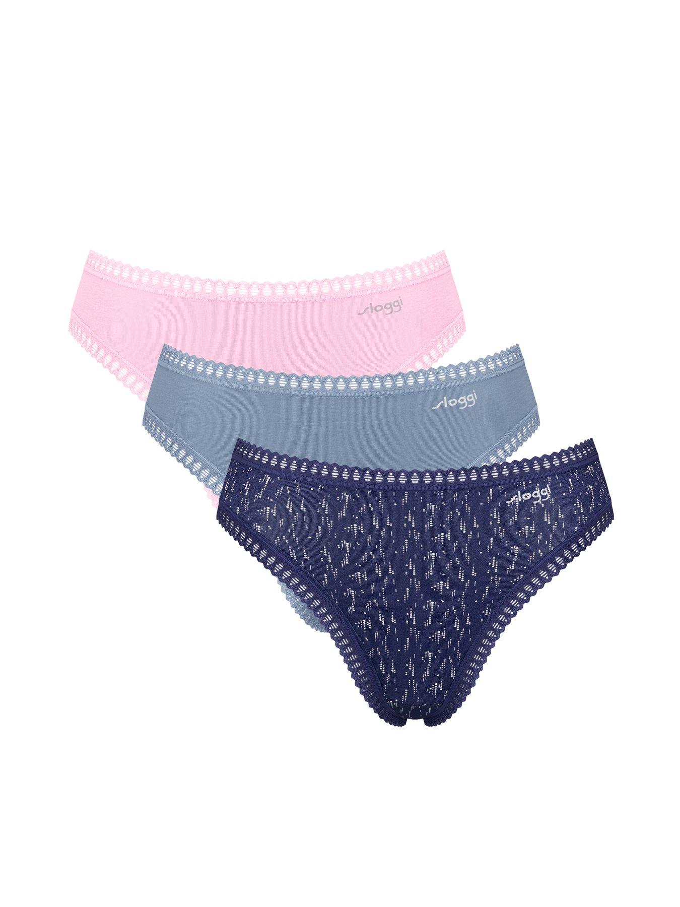 Image 1 of 5 of Sloggi Go Crush High Leg 3Pk - Pink/Blue/Navy