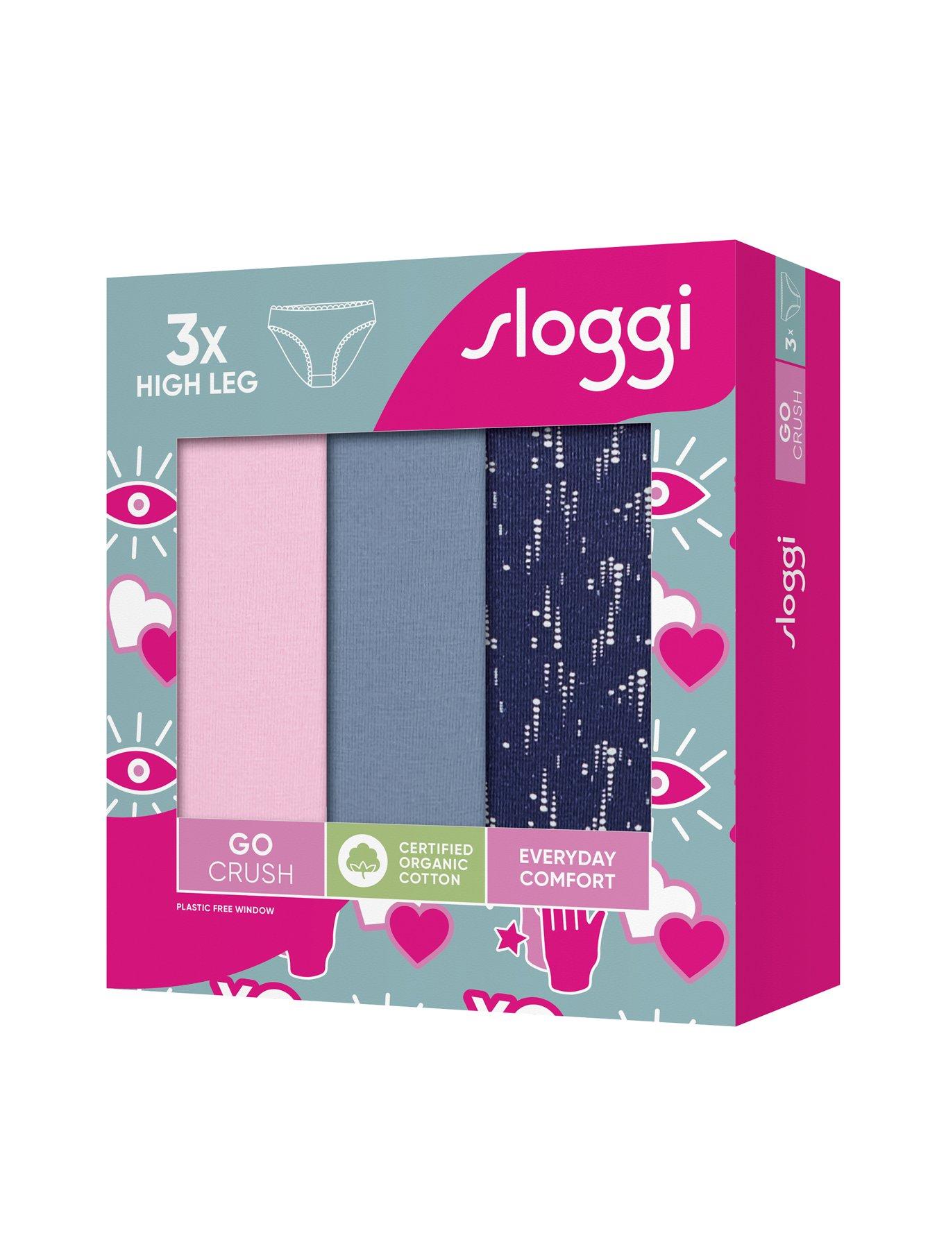 Image 5 of 5 of Sloggi Go Crush High Leg 3Pk - Pink/Blue/Navy