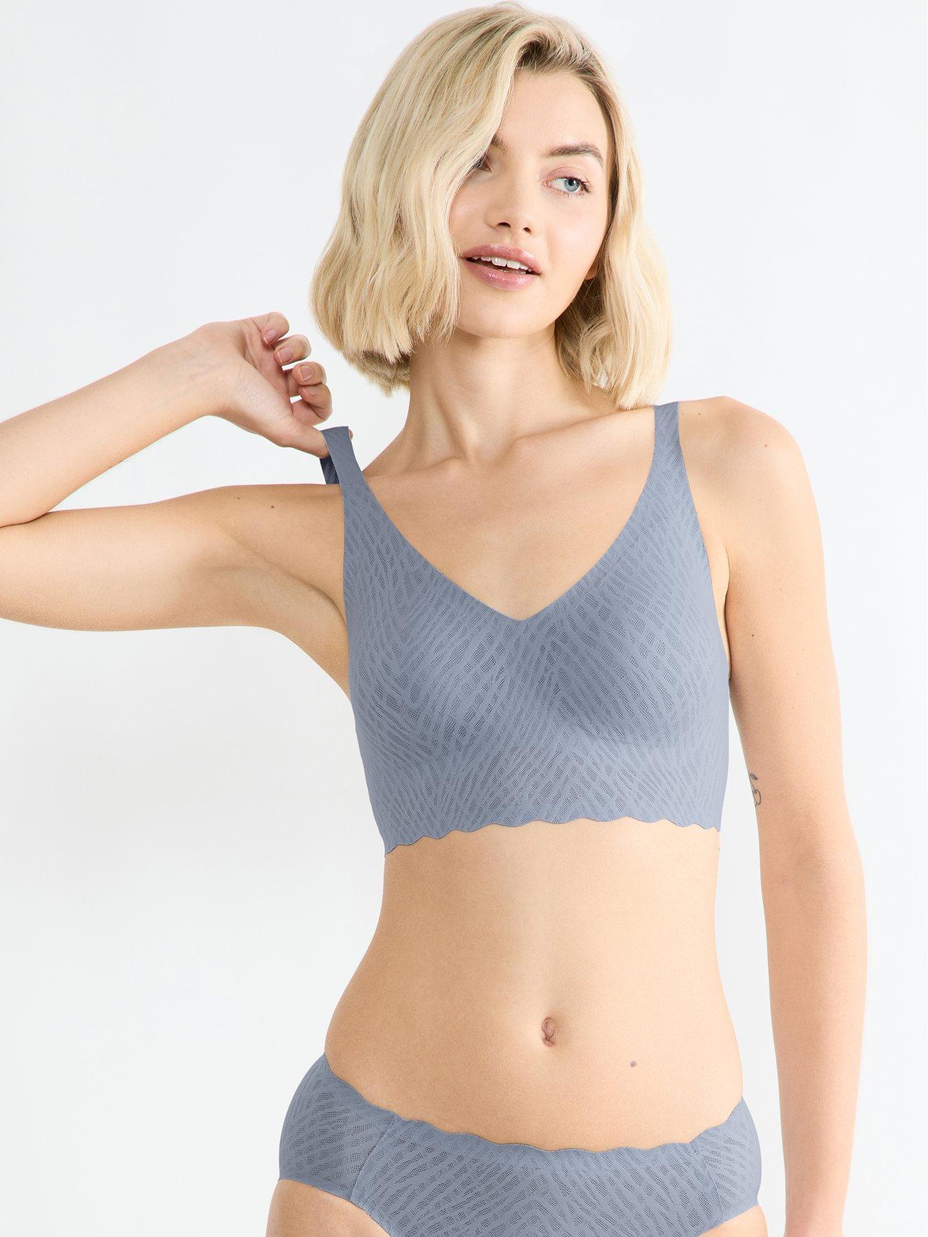 Image 1 of 5 of Sloggi Zero Feel Bliss Bralette - Blue
