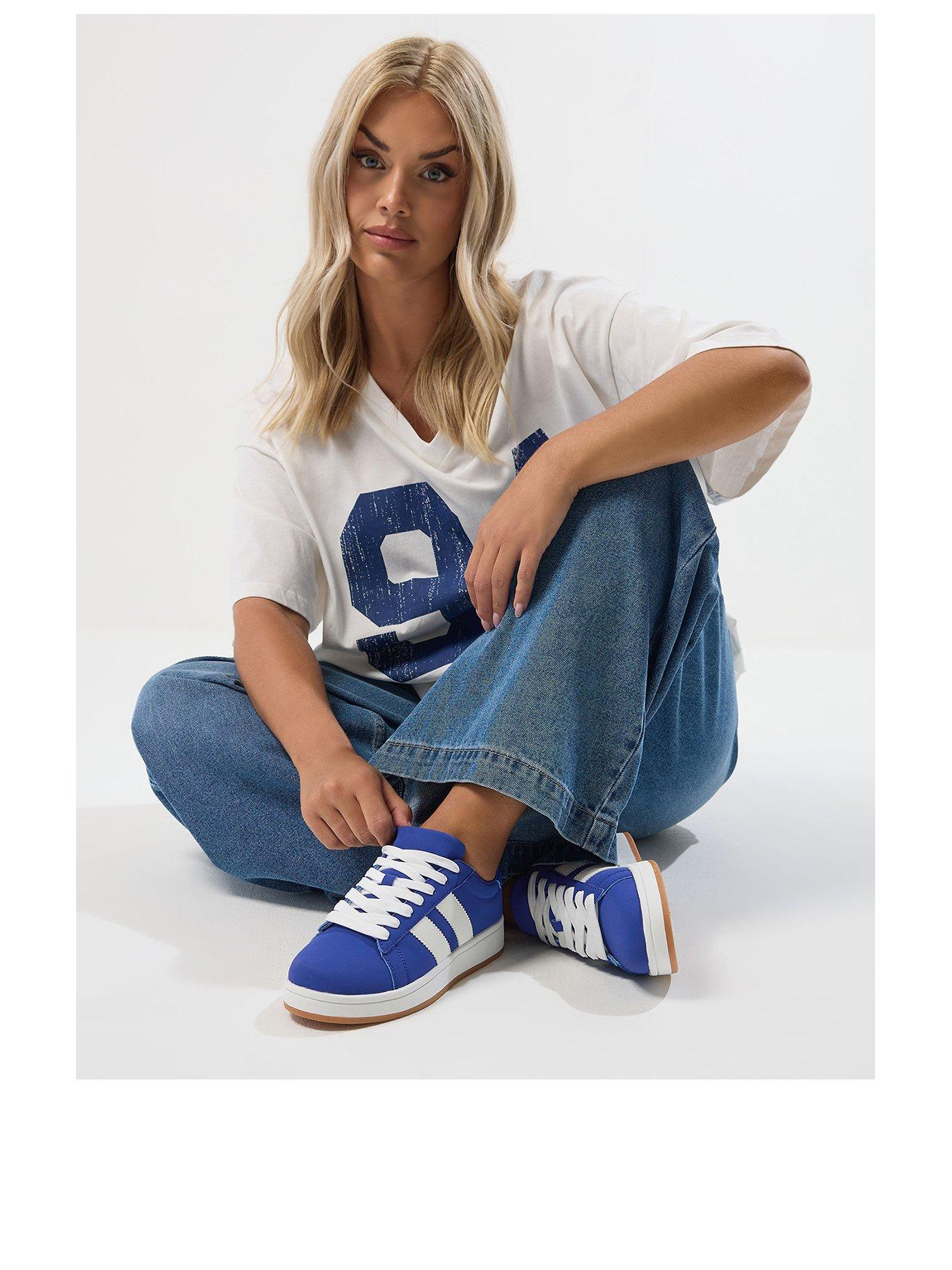yours-wide-fit-padded-skate-trainer-bluestillFront