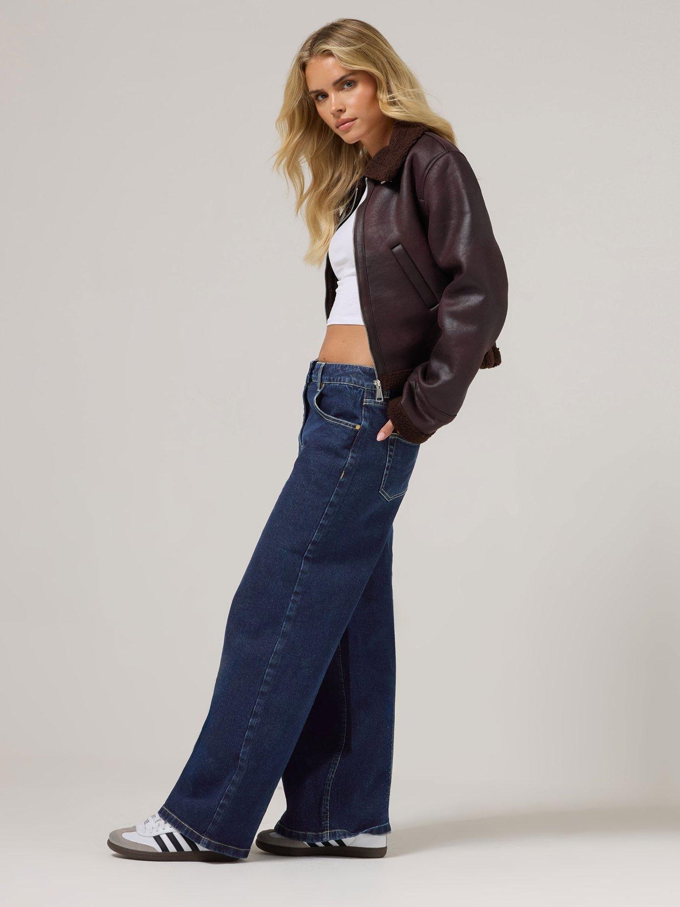 Image 4 of 4 of PixieGirl Petite Stretch Wide Leg Jean - Blue