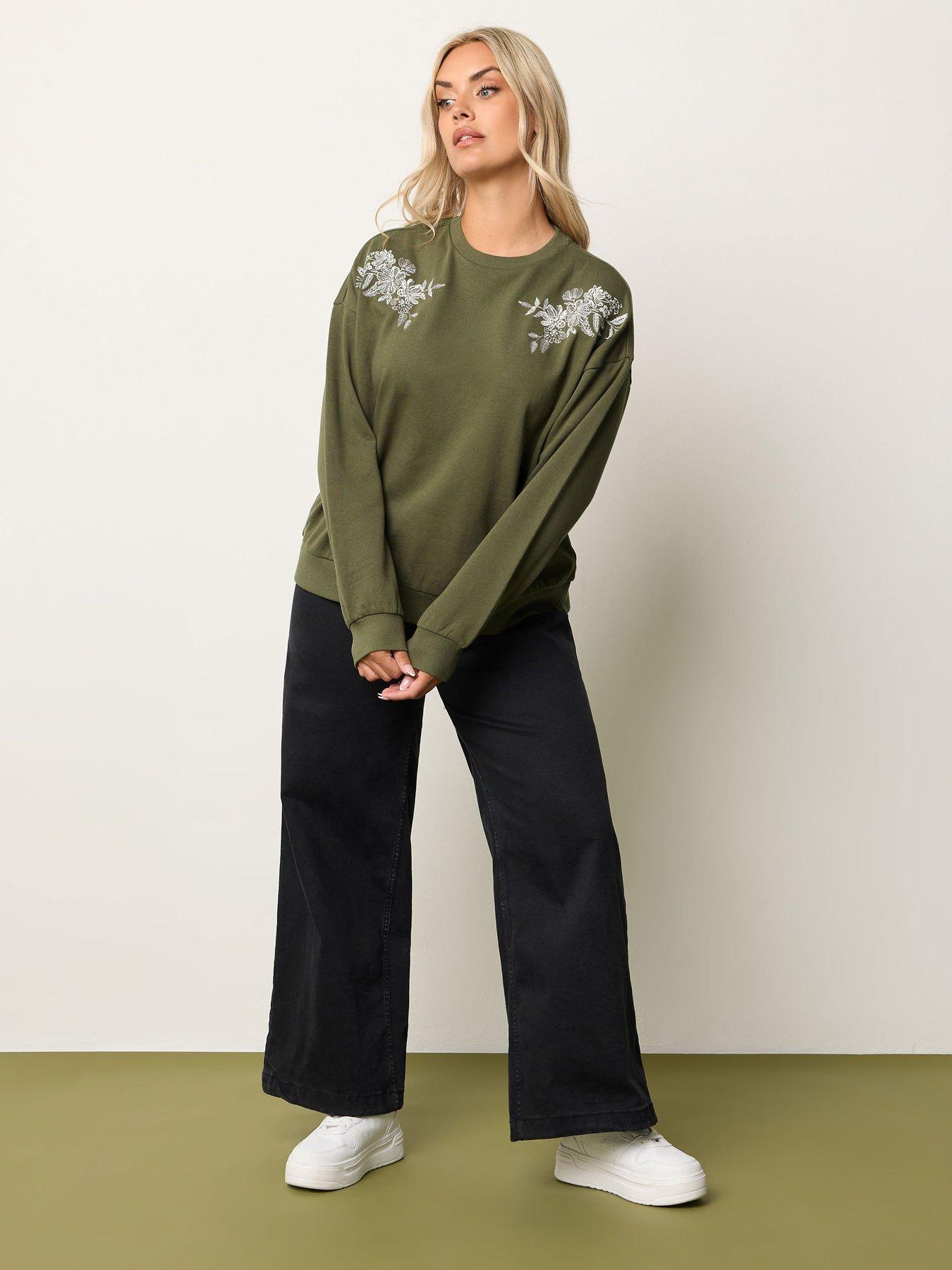 yours-curve-embroidered-sweatshirt-greenback