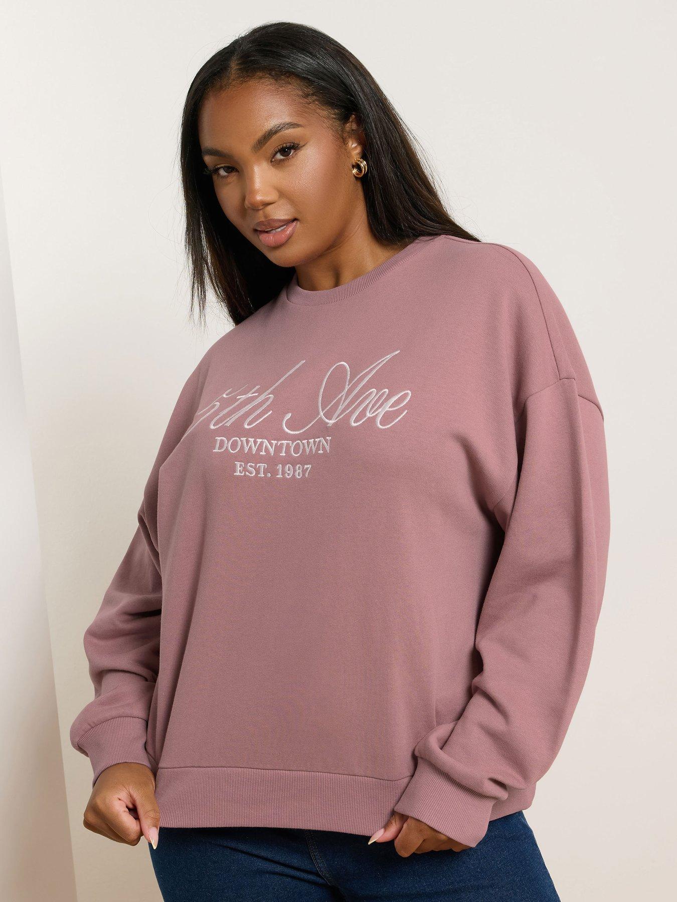 yours-curve-5th-avenue-crew-neck-sweatshirt-pinkfront
