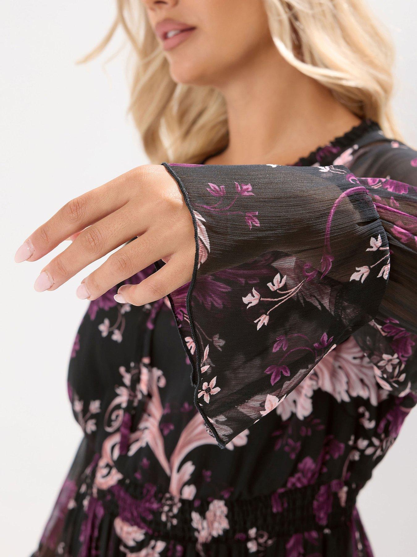 yours-curve-tie-neck-dress-blackoutfit