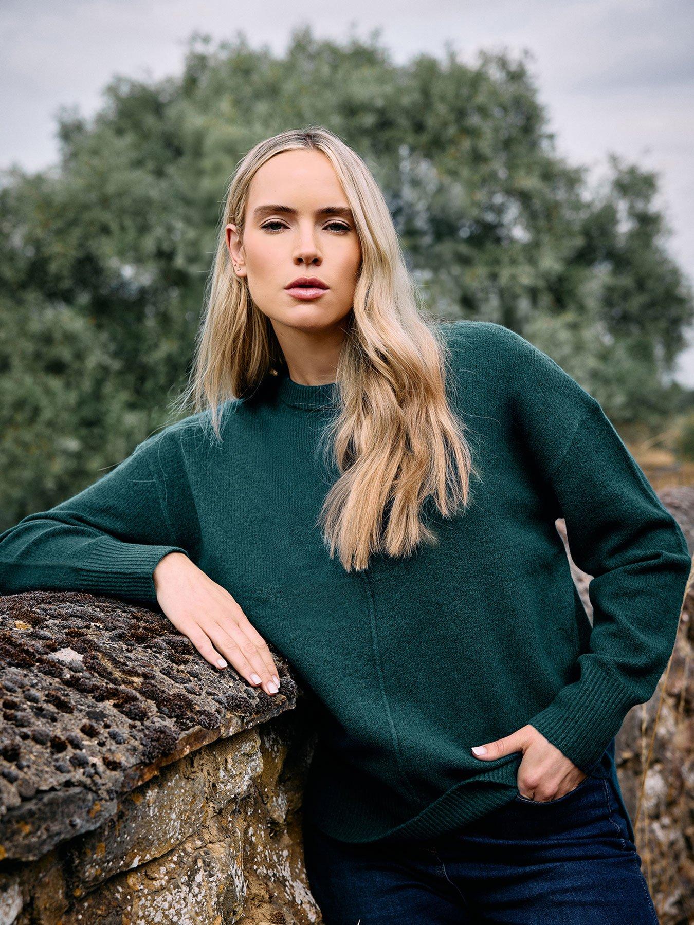 Long Tall Sally Seam Front Jumper - Blue