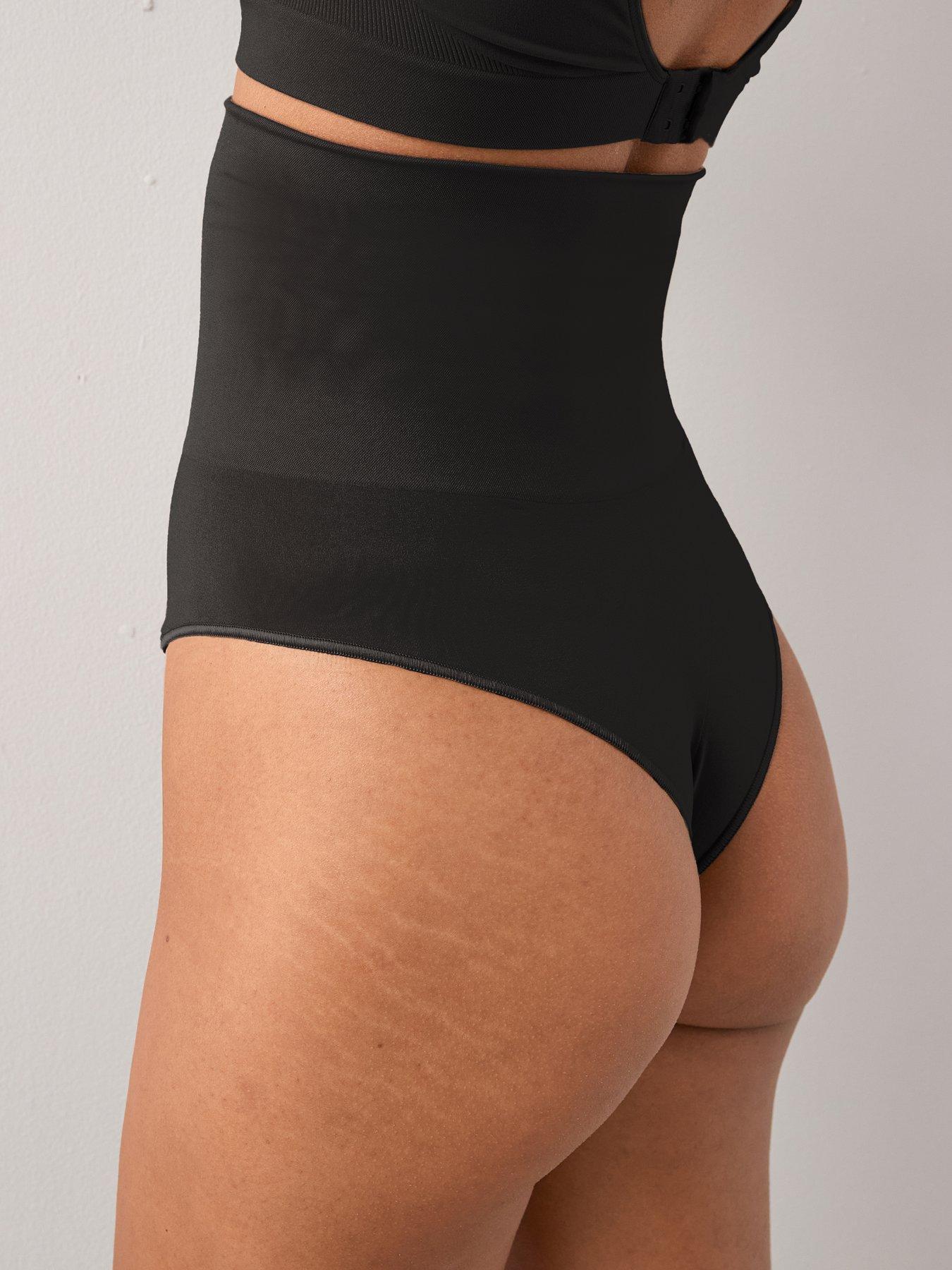 the-very-collection-shape-enhancing-seamless-high-waist-thong-strong-control-blackstillFront