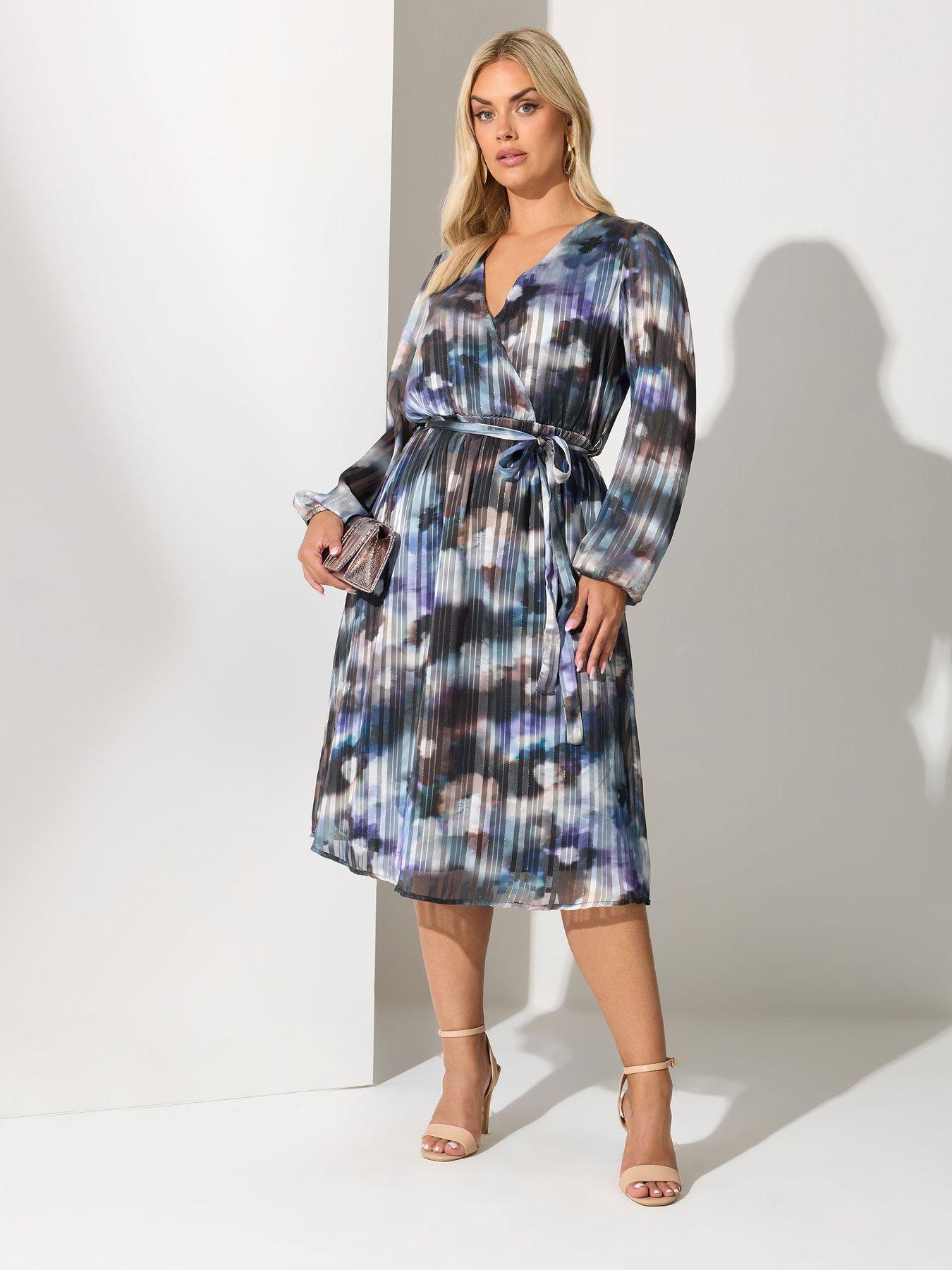 yours-curve-satin-metallic-wrap-dress-blueback