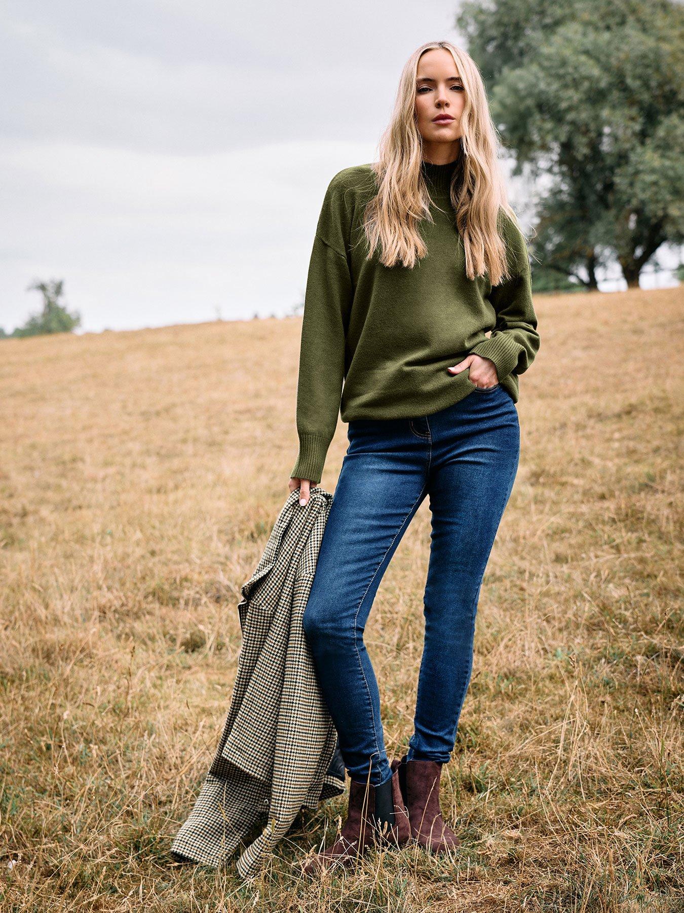 Image 1 of 4 of Long Tall Sally Turtle Neck Jumper - Green