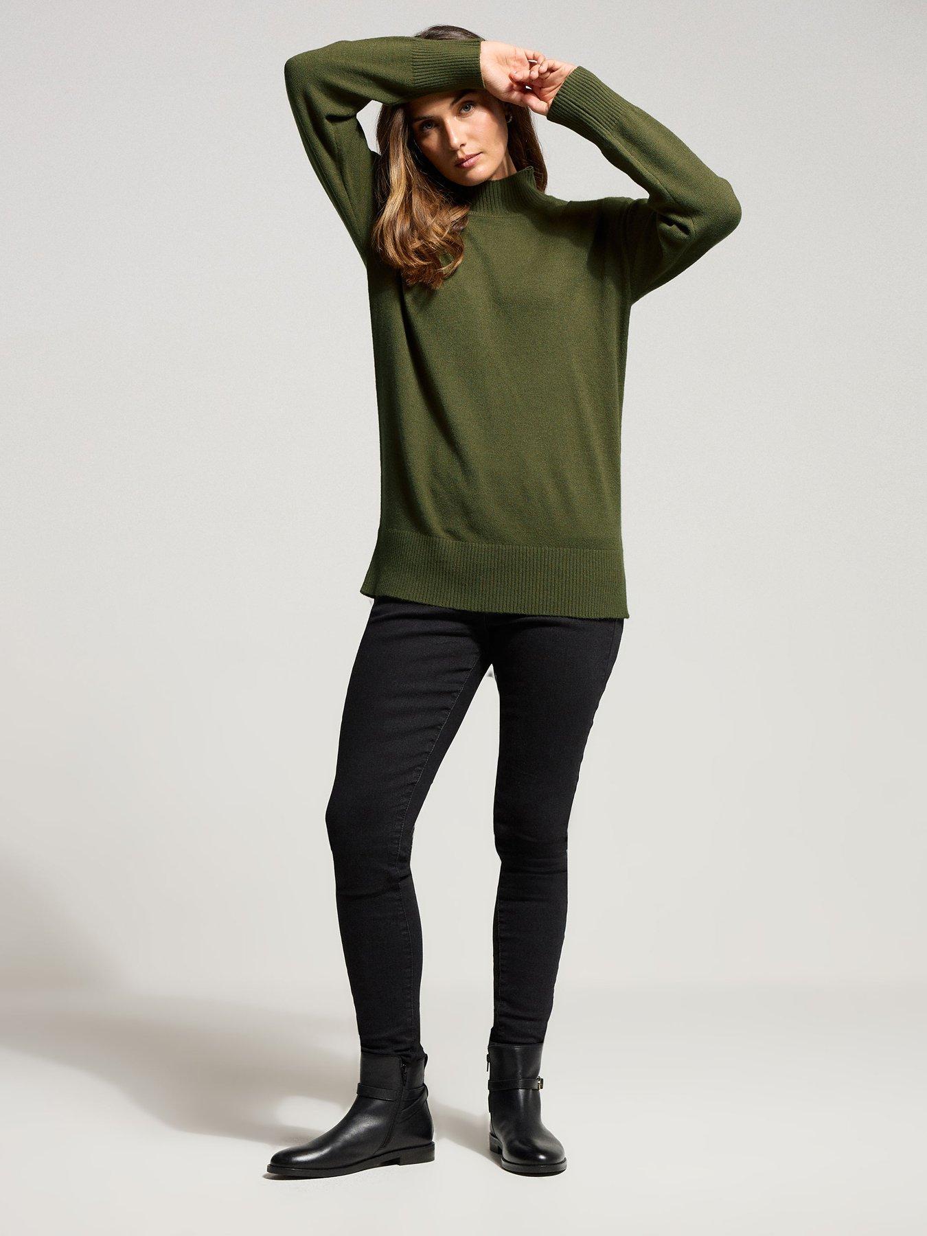 Image 3 of 4 of Long Tall Sally Turtle Neck Jumper - Green