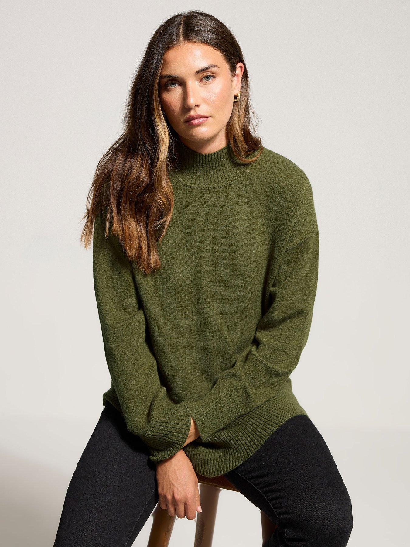 Image 4 of 4 of Long Tall Sally Turtle Neck Jumper - Green